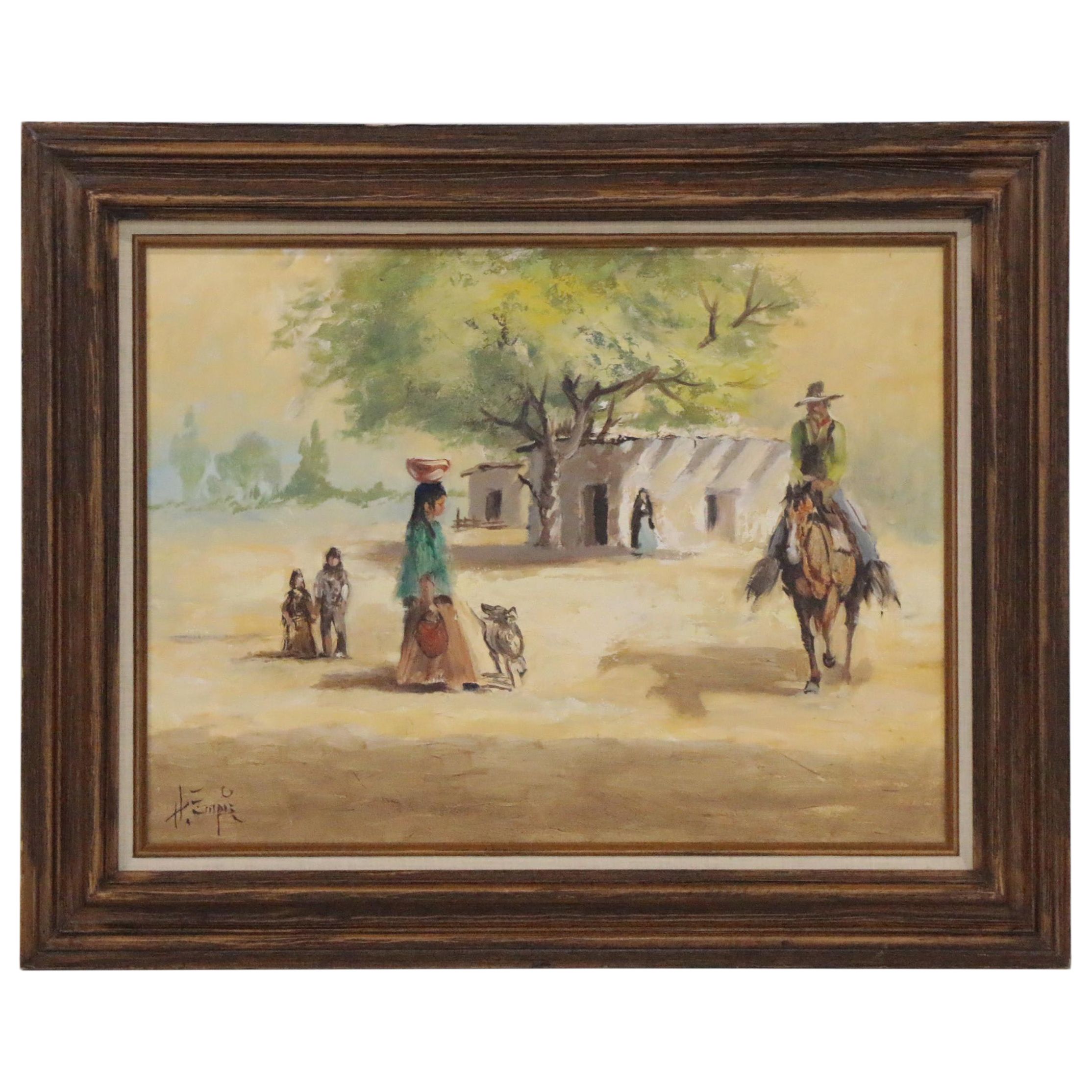 Hal Empie Oil Painting "Buenos Dias", 1980