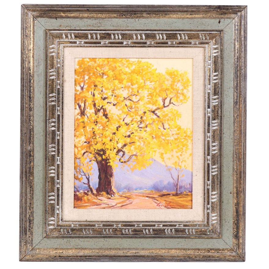 Louis Heinzman Oil Painting "Autumn Gold", 1966