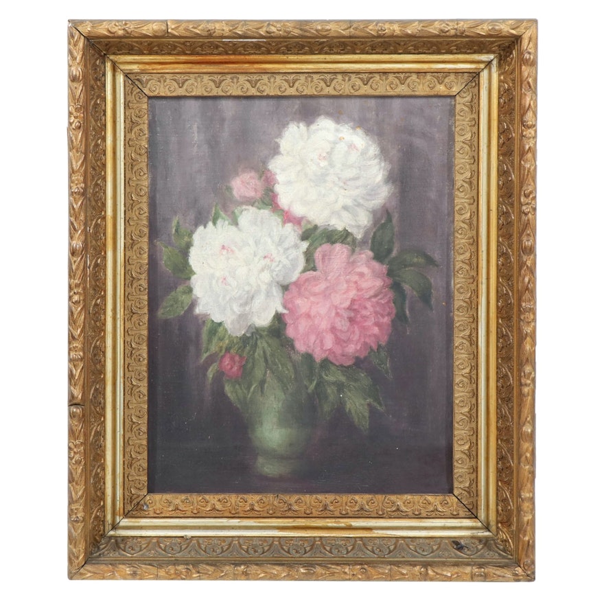 Floral Still Life Oil Painting, Early 20th Century