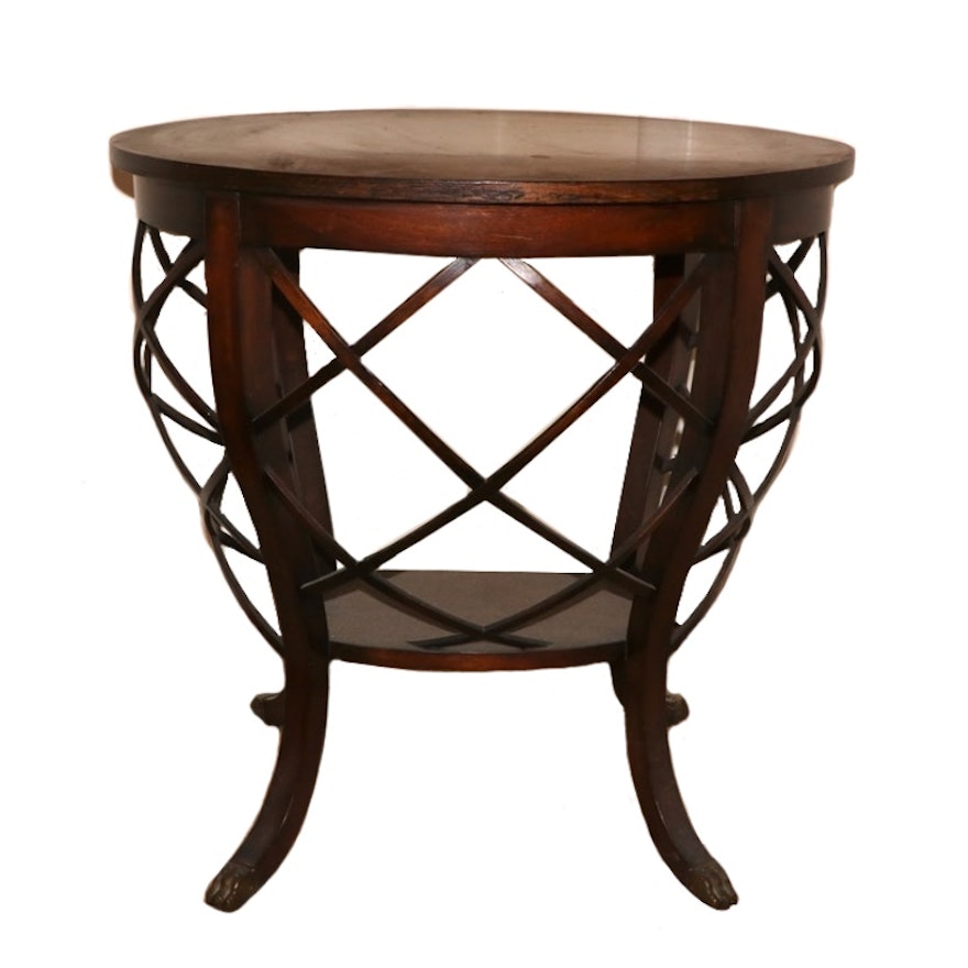 Classical Style Mahogany Two-Tier Side Table, 20th Century