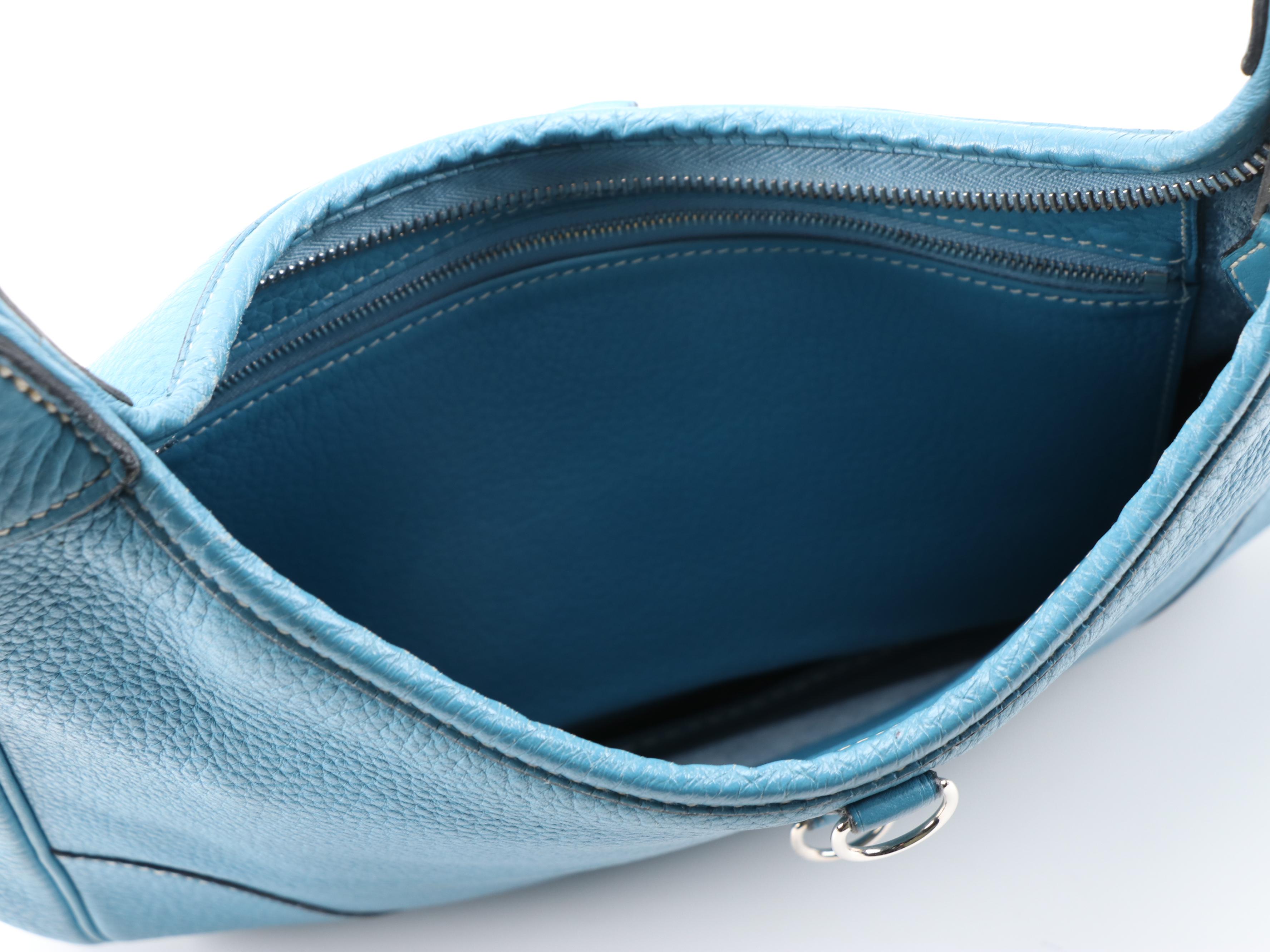 Hermès Trim II 31 Bag in Turquoise Chevre Mysore Leather