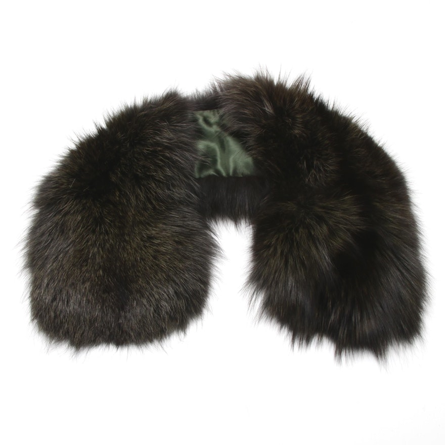 Armani Collezioni Dyed Fox Fur Collar, Made in Italy