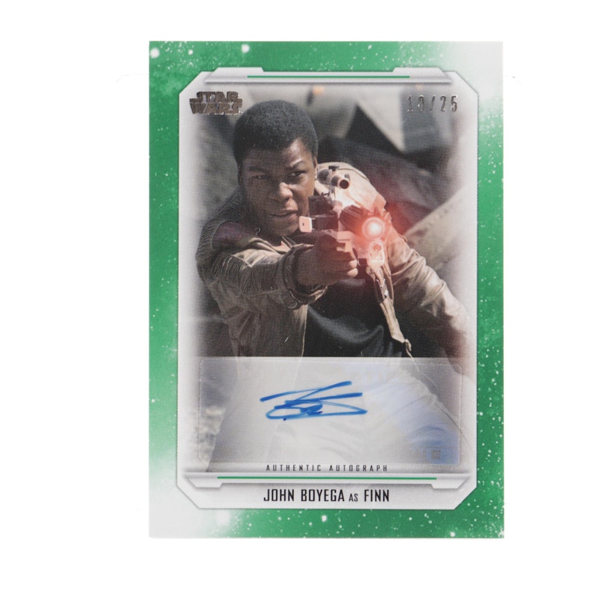 John Boyega Autographed "Star Wars" Trading Card