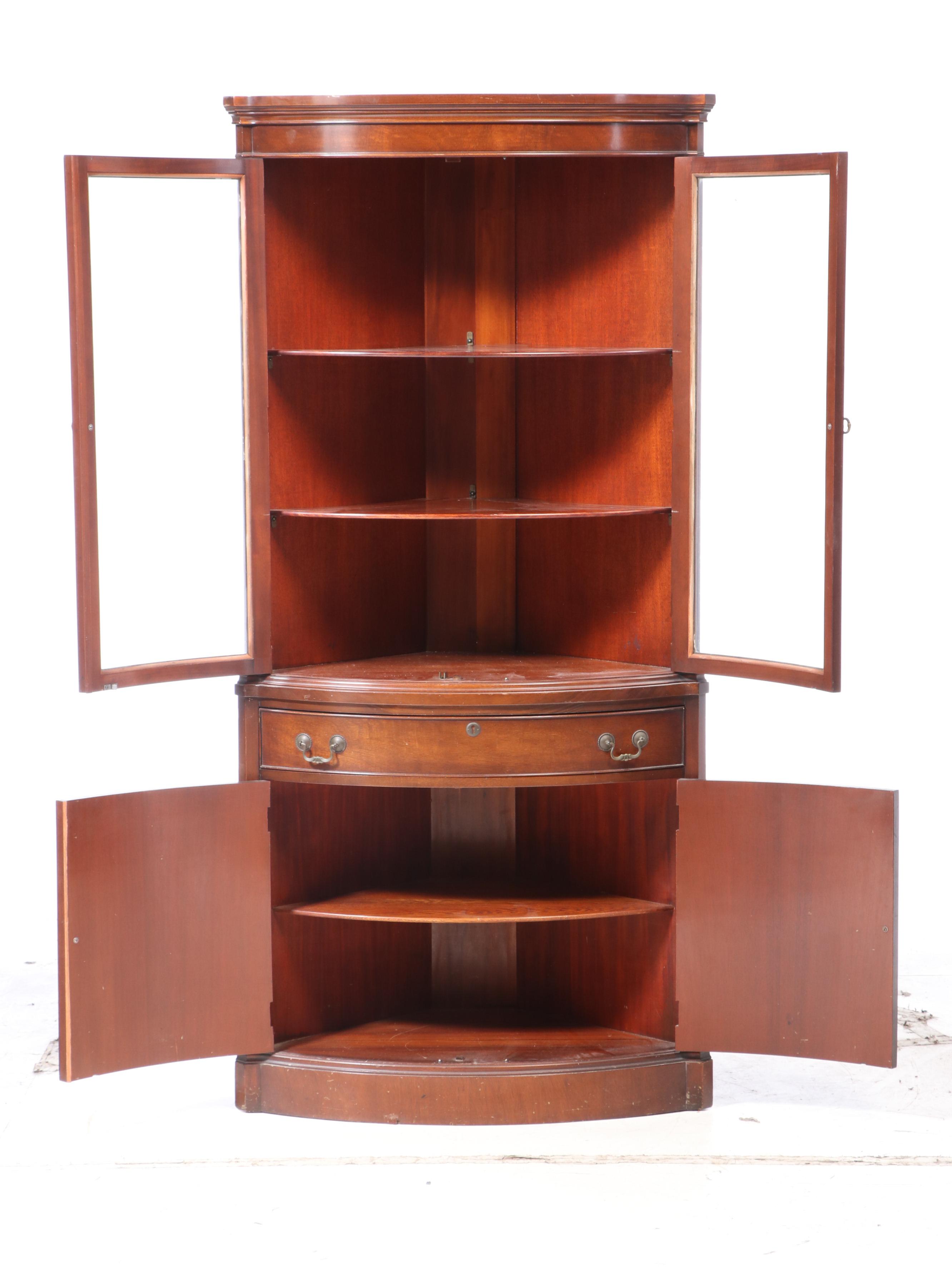 Landstrom Furniture Federal Style Mahogany Corner Cupboard