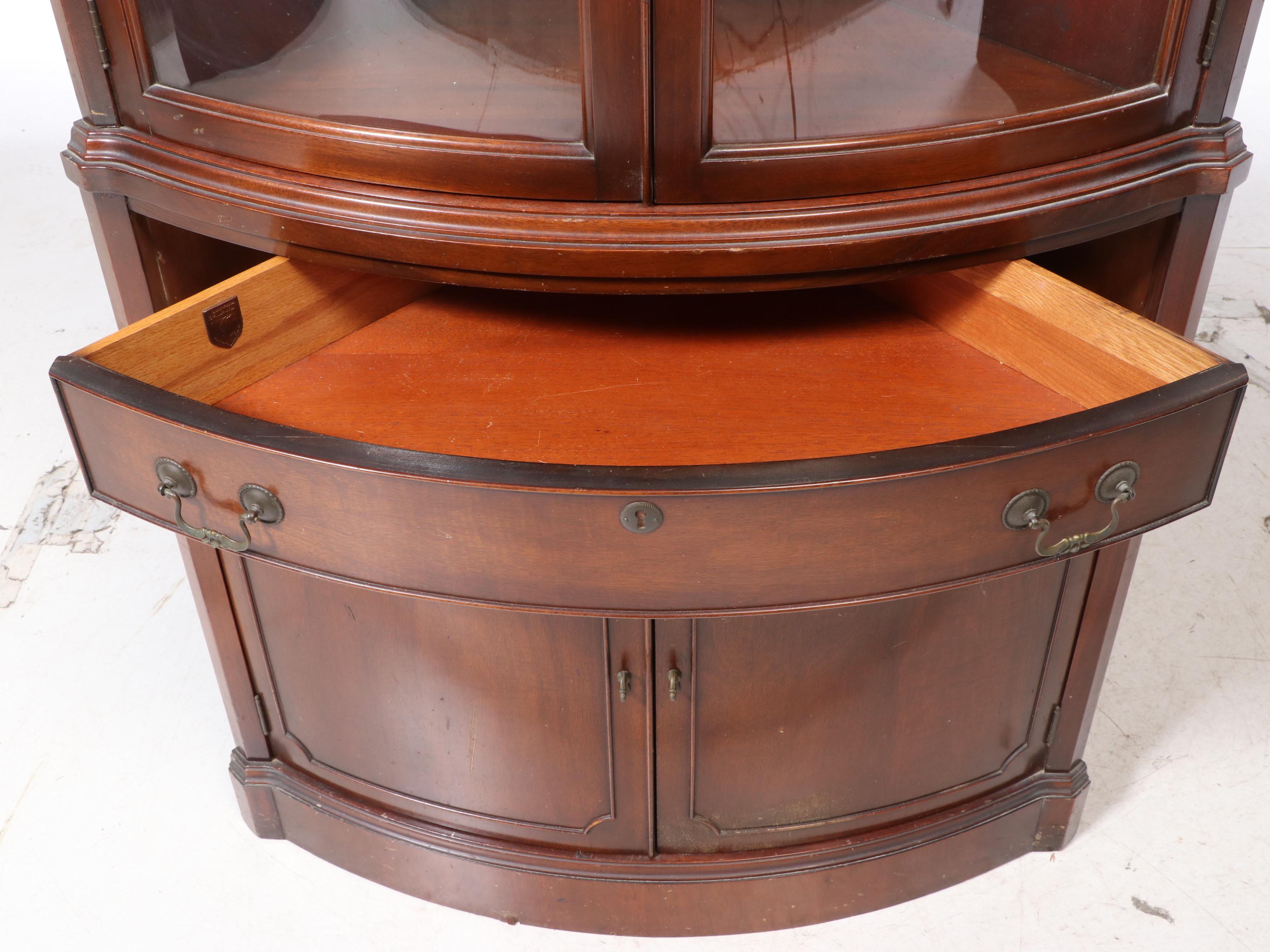Landstrom Furniture Federal Style Mahogany Corner Cupboard