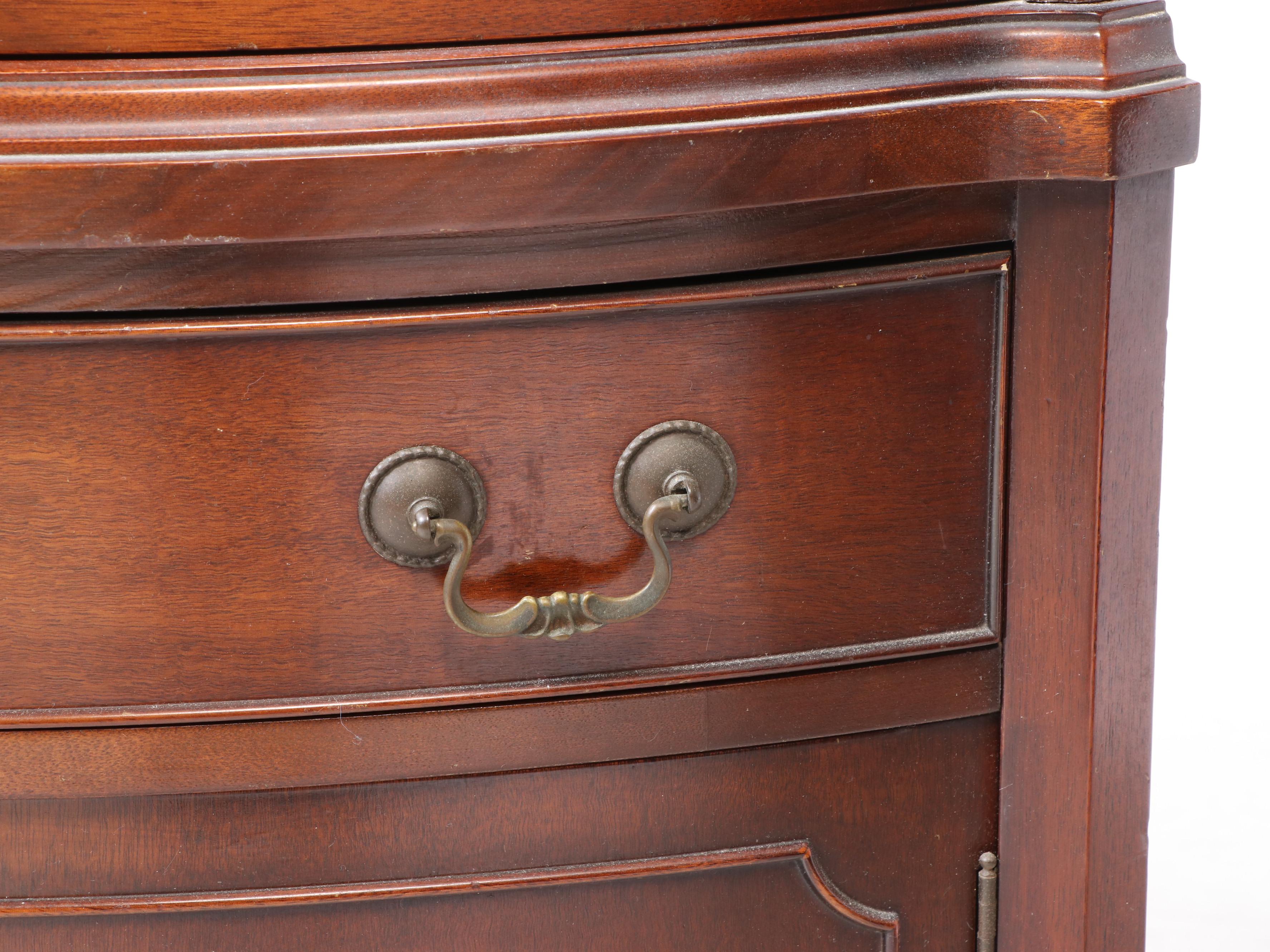 Landstrom Furniture Federal Style Mahogany Corner Cupboard