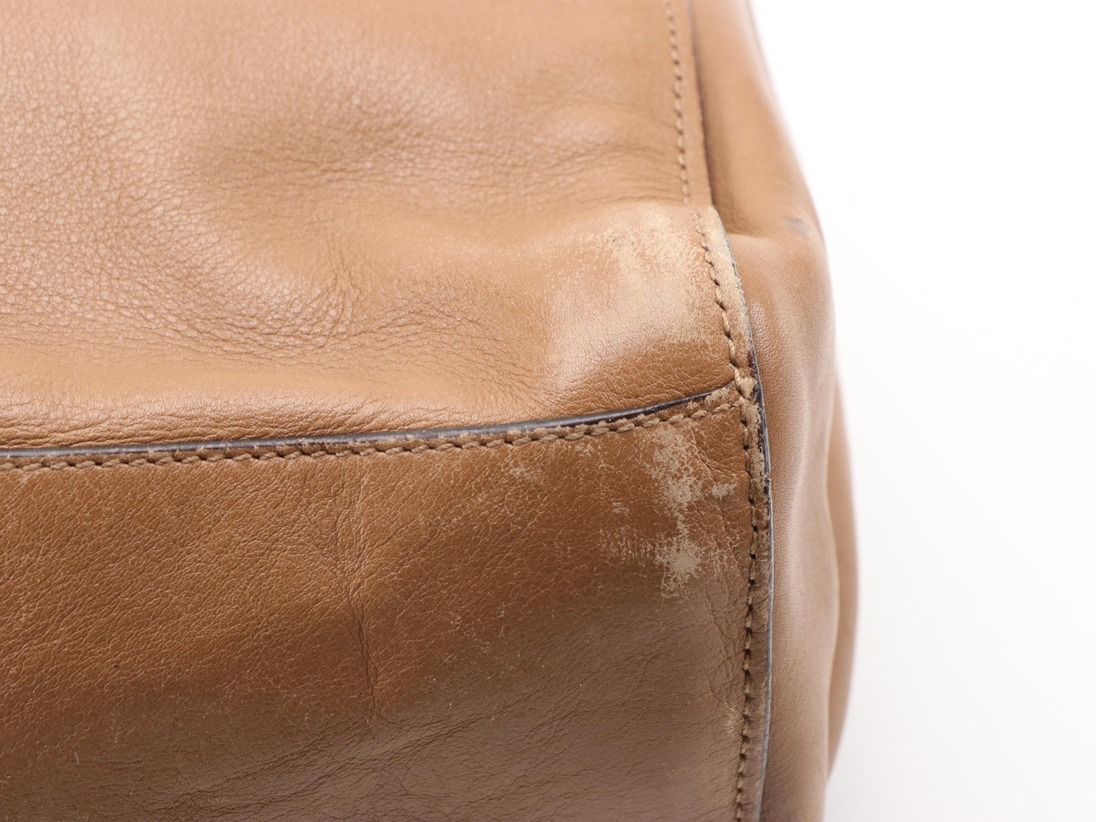 Prada Tan Leather Tote Bag