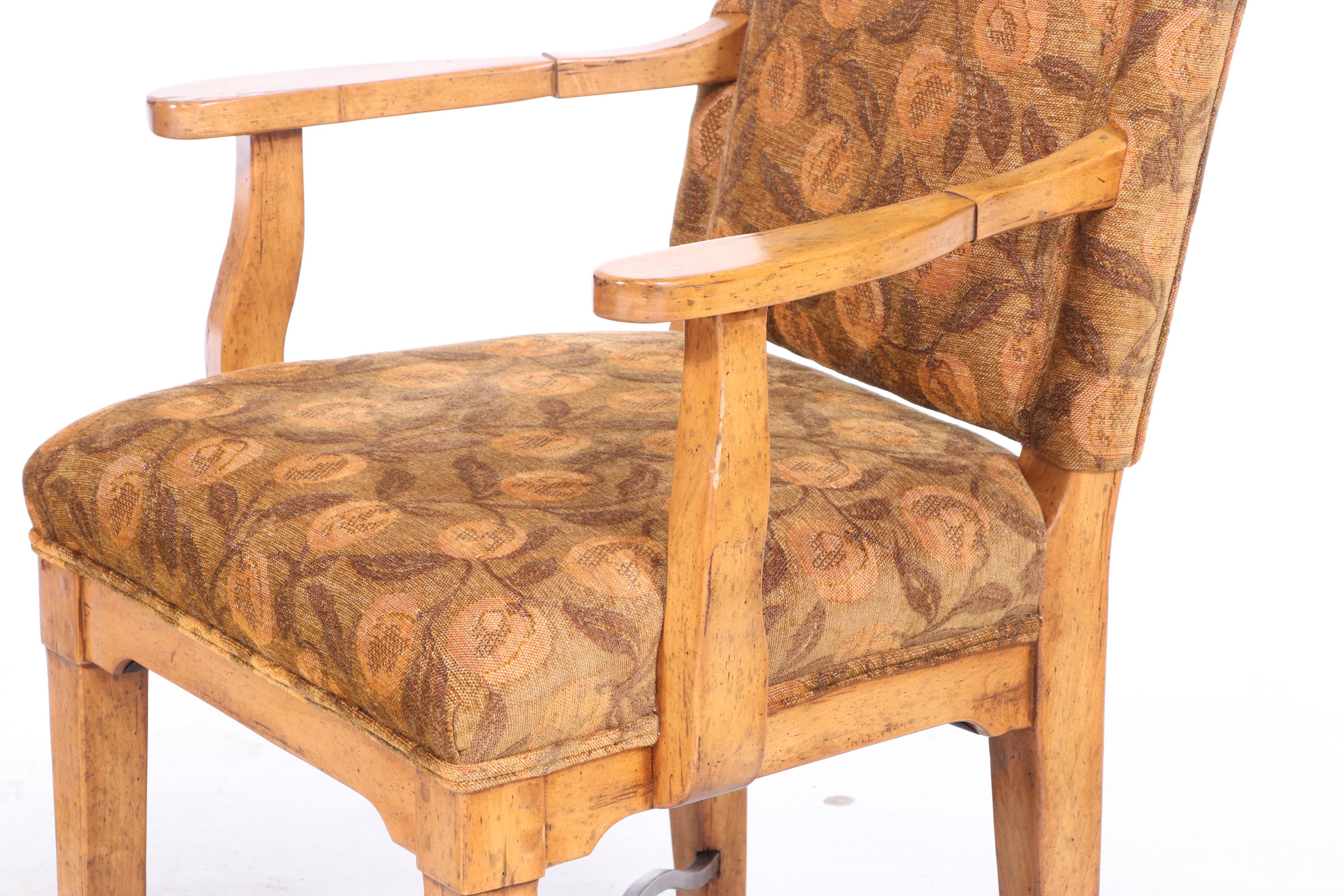 Nine-Piece Bausman & Company Chinese Style Iron-Mounted Hardwood Dining Set