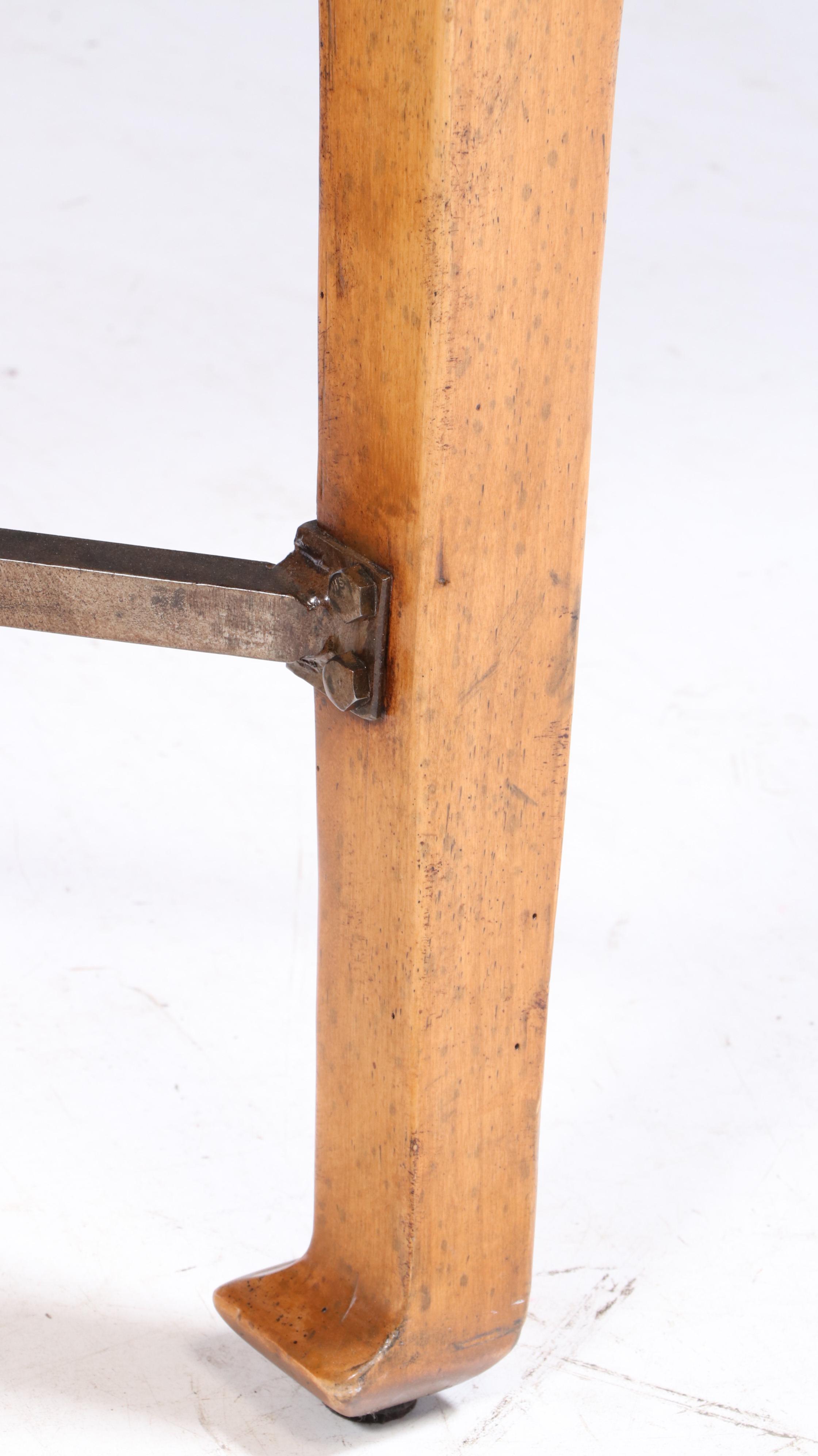 Nine-Piece Bausman & Company Chinese Style Iron-Mounted Hardwood Dining Set