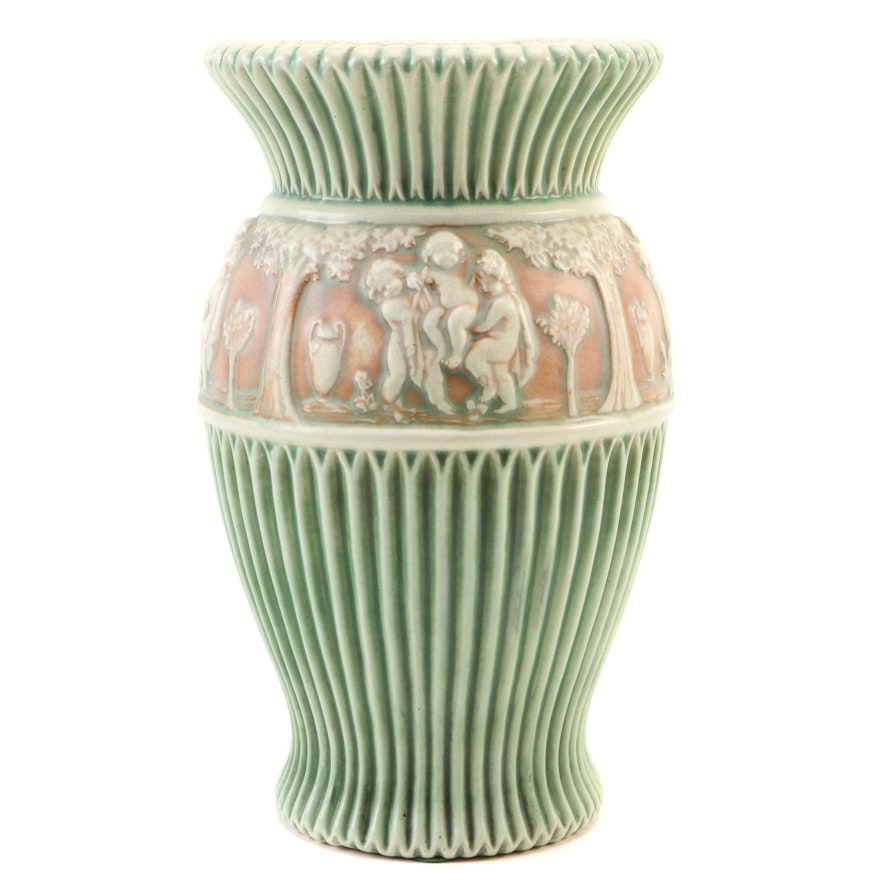 Roseville Pottery "Donatello" Ceramic Vase, Early 20th Century