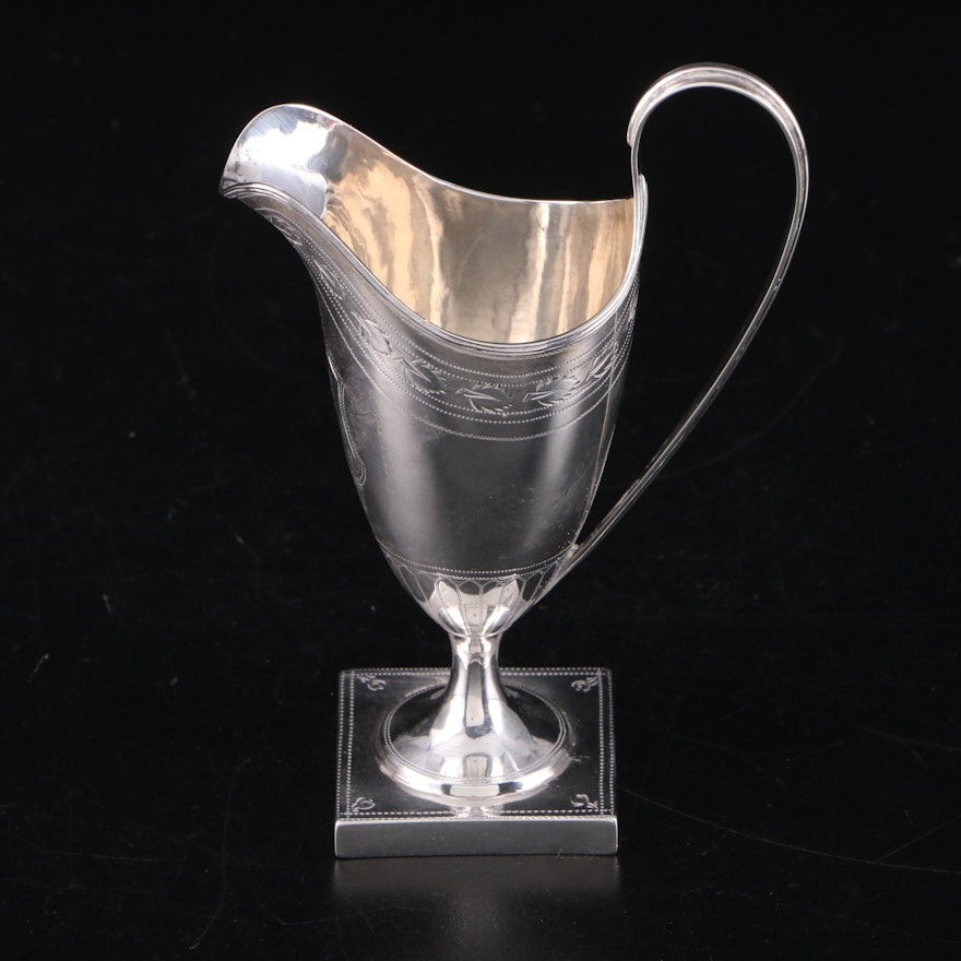 Thomas Watson of Newcastle Greek Revival Sterling Silver Creamer