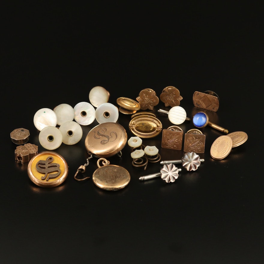 Victorian and Antique Cufflinks, Buttons and Pins
