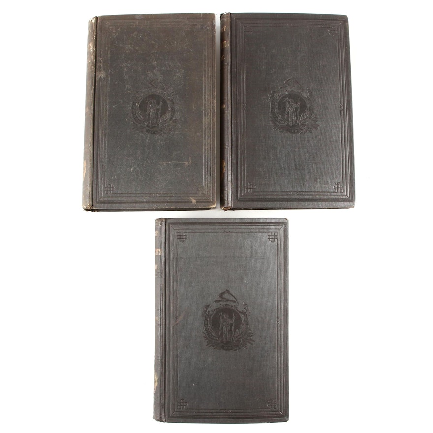 First Edition "The History of Massachusetts" Three-Volume Set by Barry, 1857