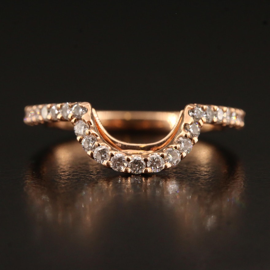 14K Diamond Shadow Band