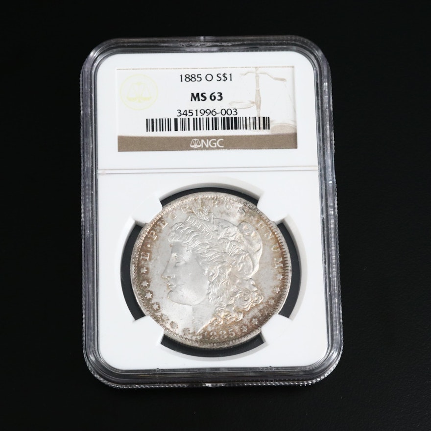 NGC Graded MS63 1885-O Morgan Silver Dollar