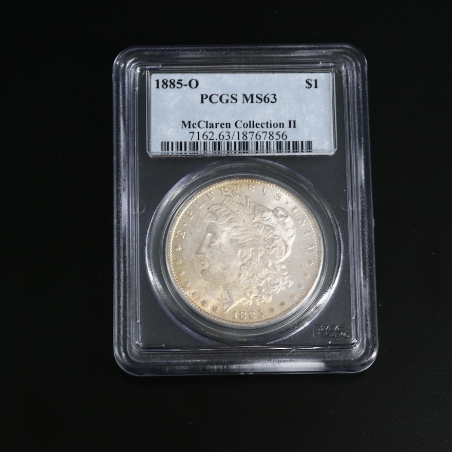 PCGS Graded MS63 1885-O Morgan Silver Dollar