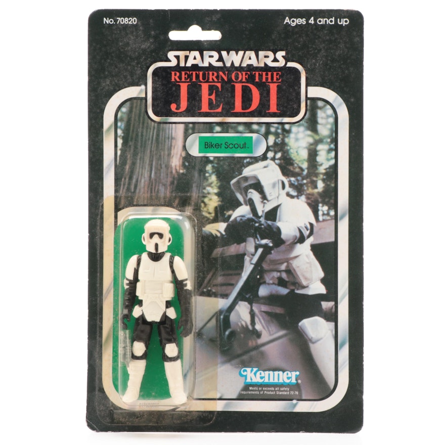 Kenner "Return of the Jedi" Biker Scout Action Figure, Original Packaging, 1983