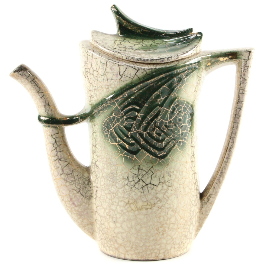 Nelson McCoy Pottery "Grecian" Ceramic Beverage Jug Mid-20th Century