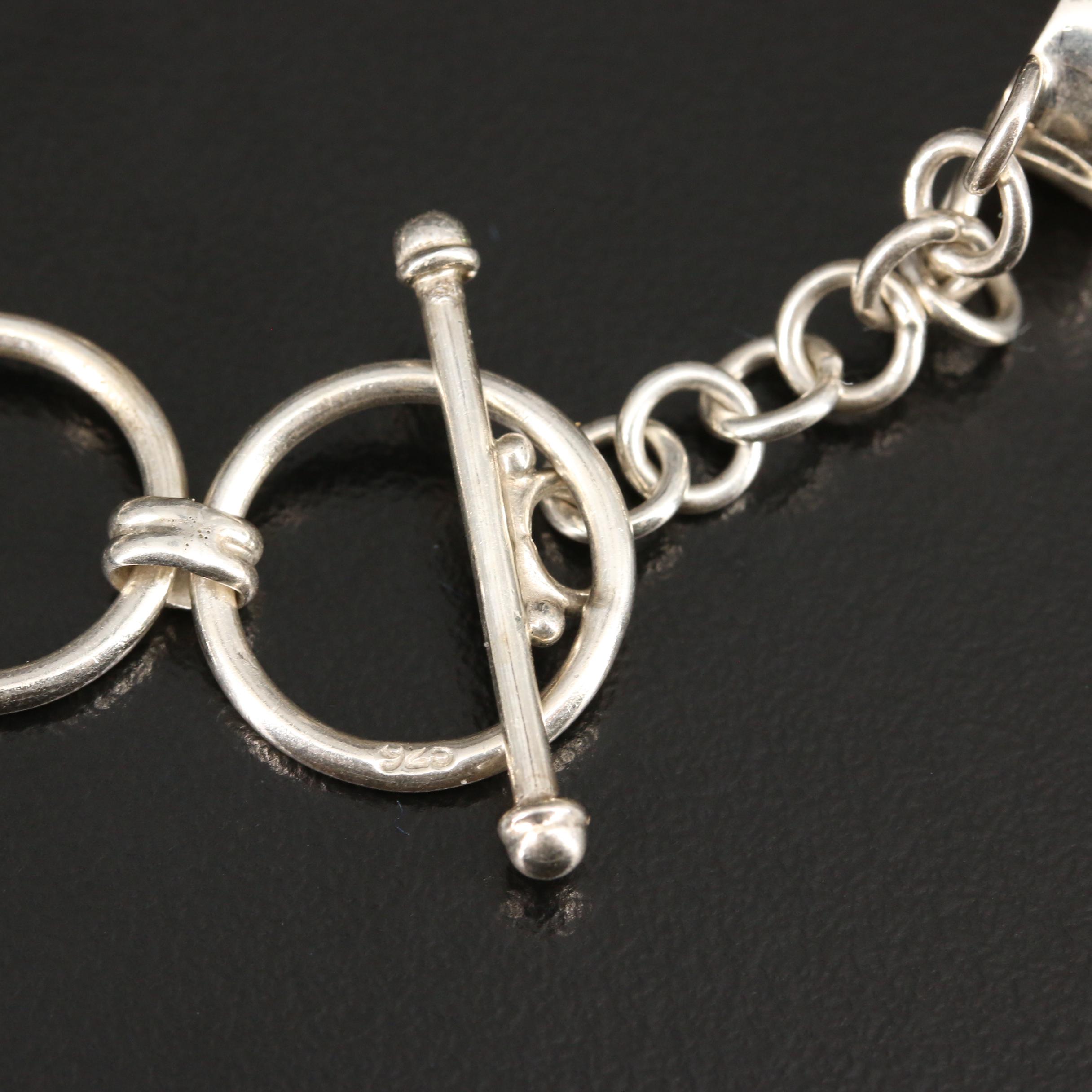 Sterling Topaz Bezel Bracelet