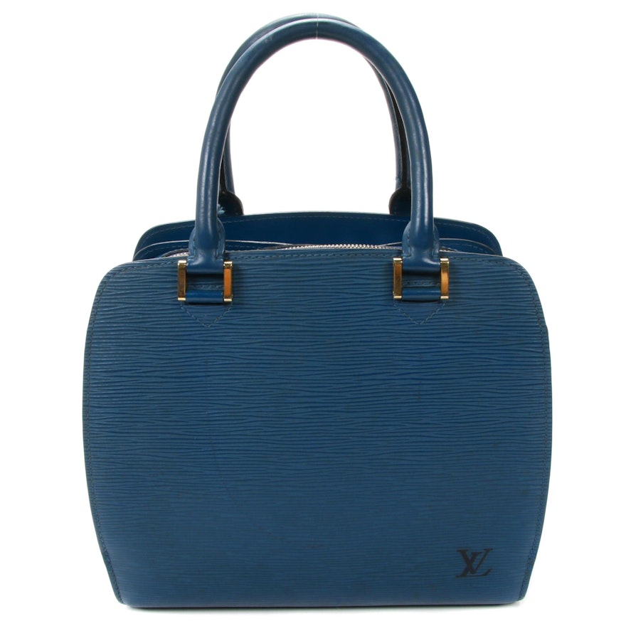 Louis Vuitton Pont Neuf Satchel in Toledo Blue Epi Leather