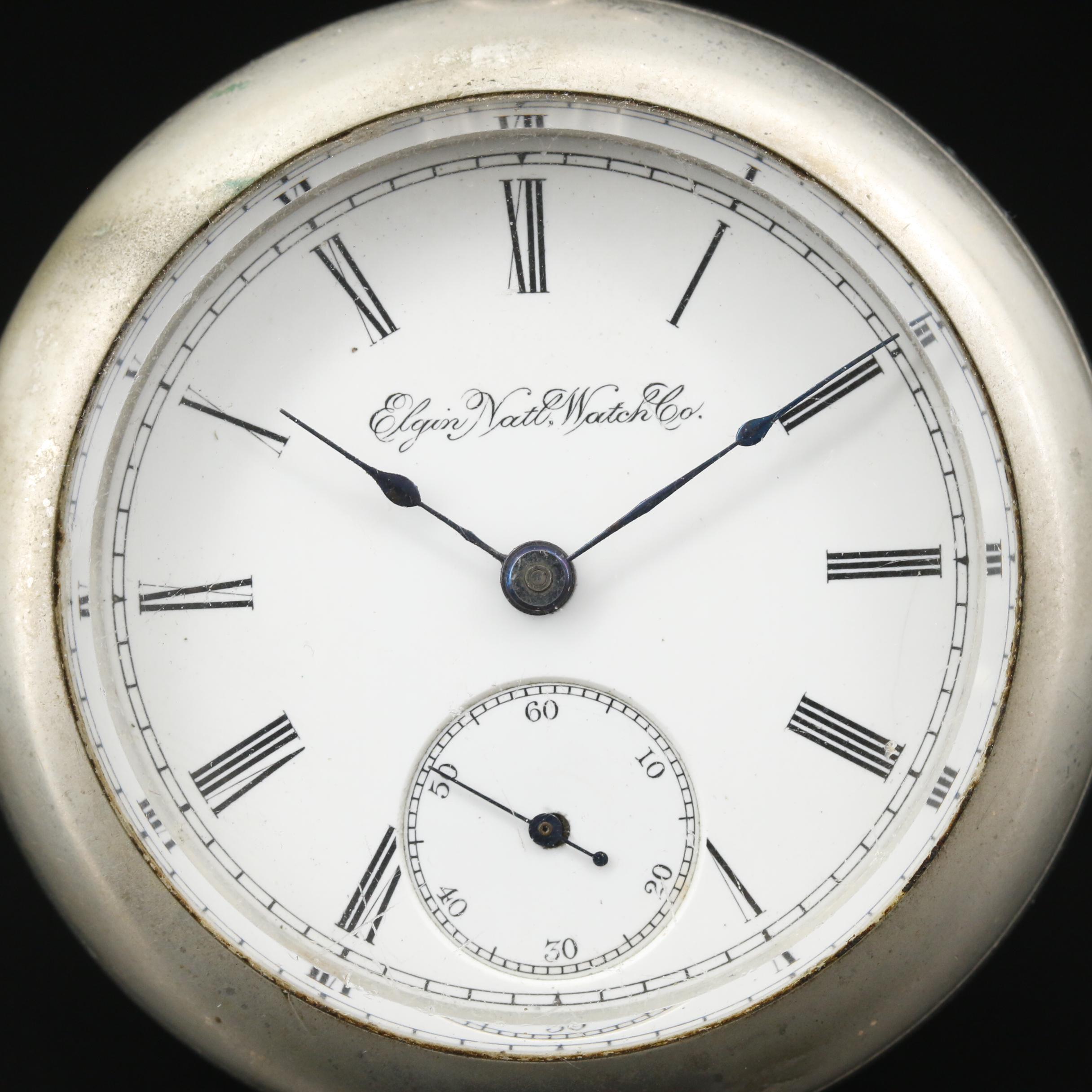 1895 Elgin National Watch Co. Nickel Pocket Watch