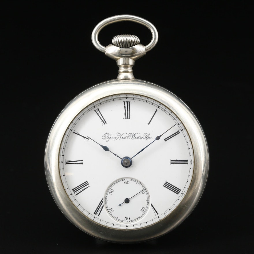 1891 Elgin National Watch Co. Nickel Pocket Watch