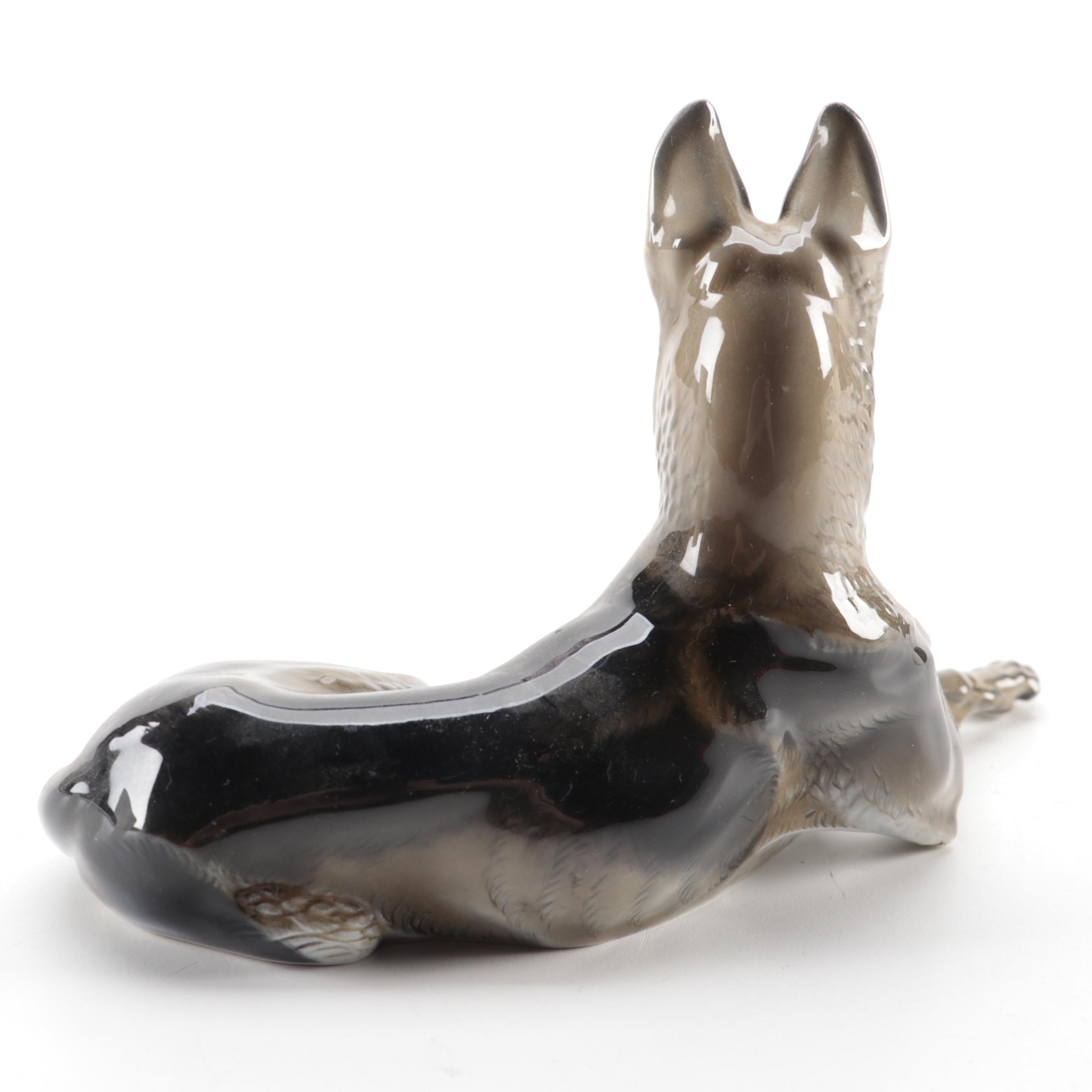Prof. H. Karner for Rosenthal Ceramic German Shepherd Figurine