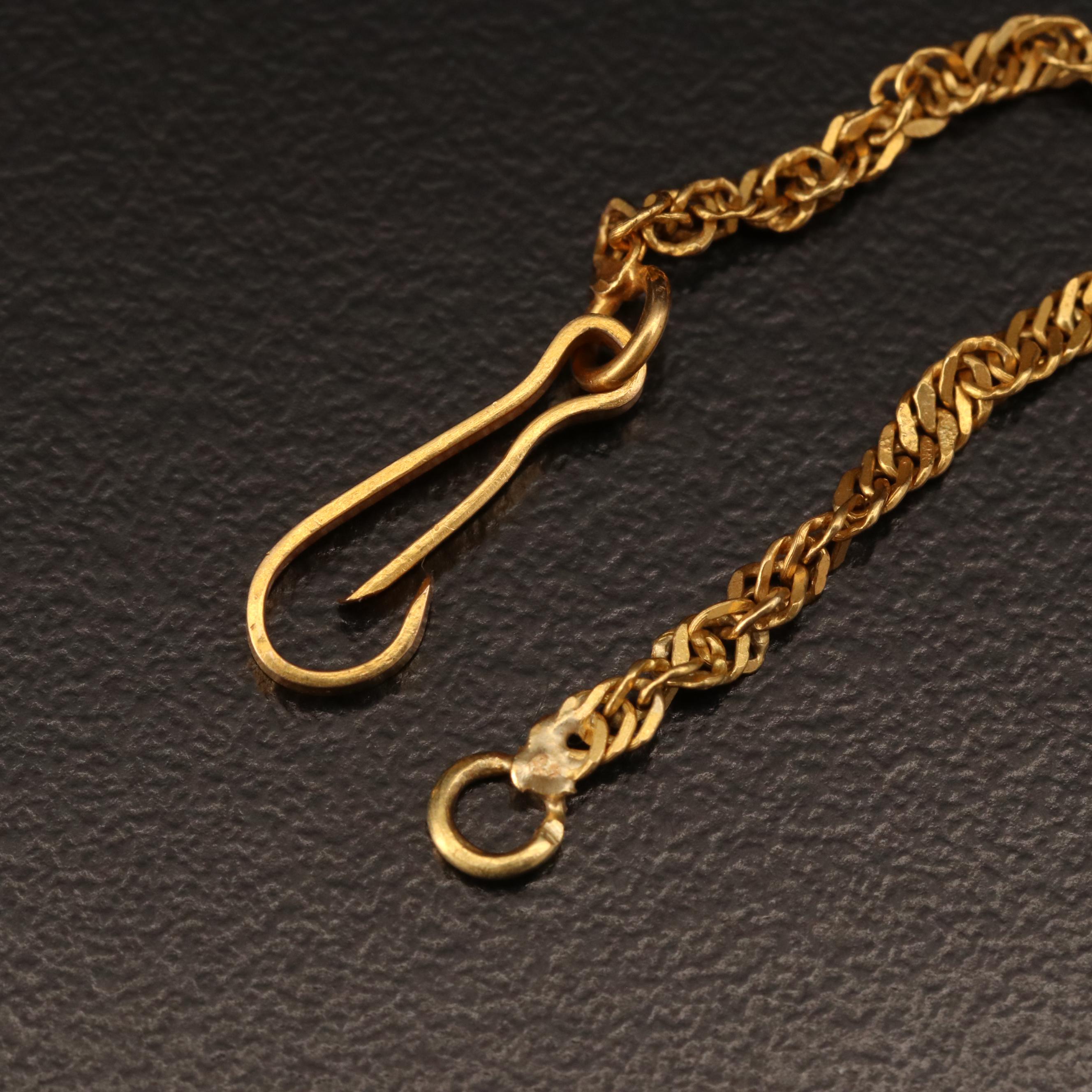 18K Geometric Cross Necklace