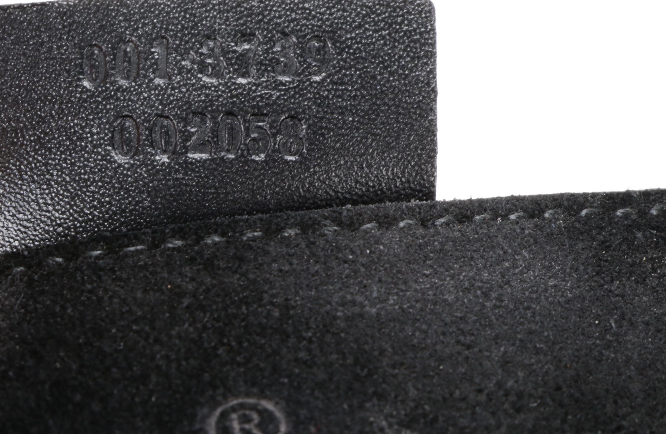 Gucci Bamboo Handle Black Suede and Leather Handbag