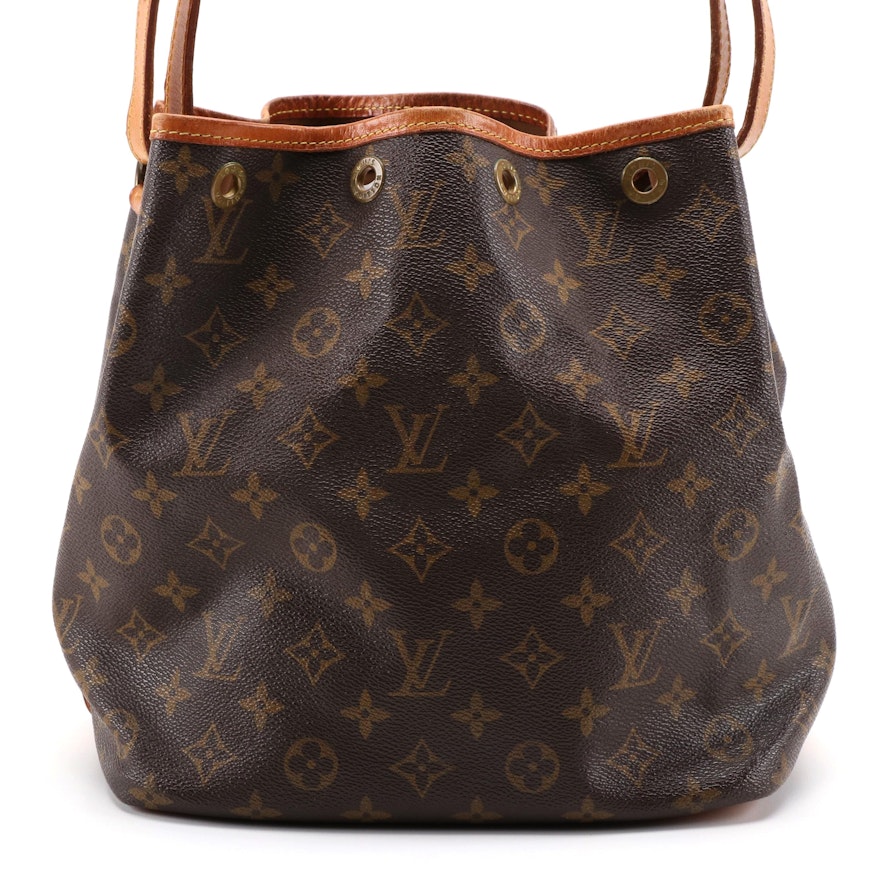 Louis Vuitton Petit Noé Bucket Bag in Monogram Canvas and Vachetta Leather