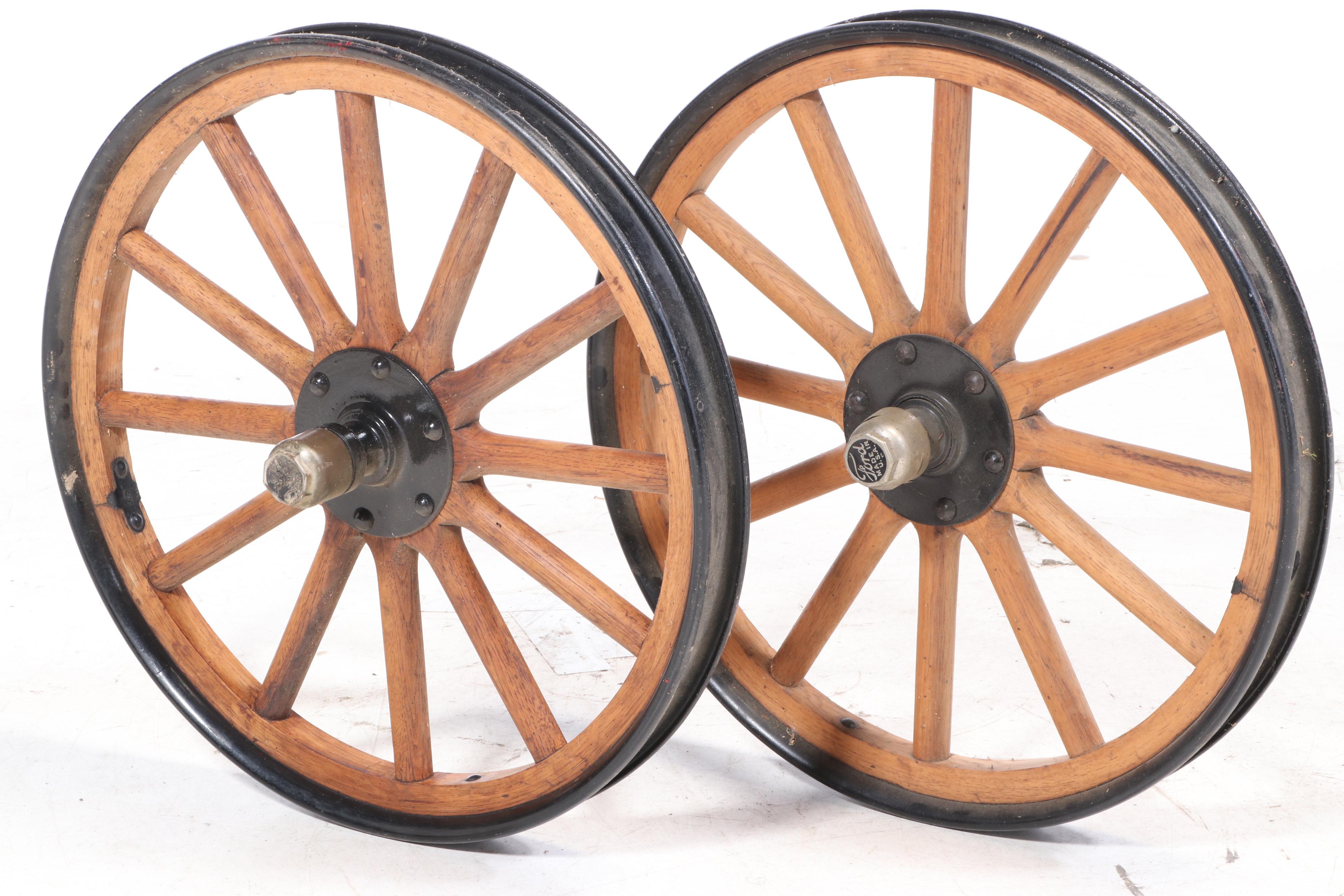 Ford Model T Hickory Wood Spoke Wheels, Early 20th Century