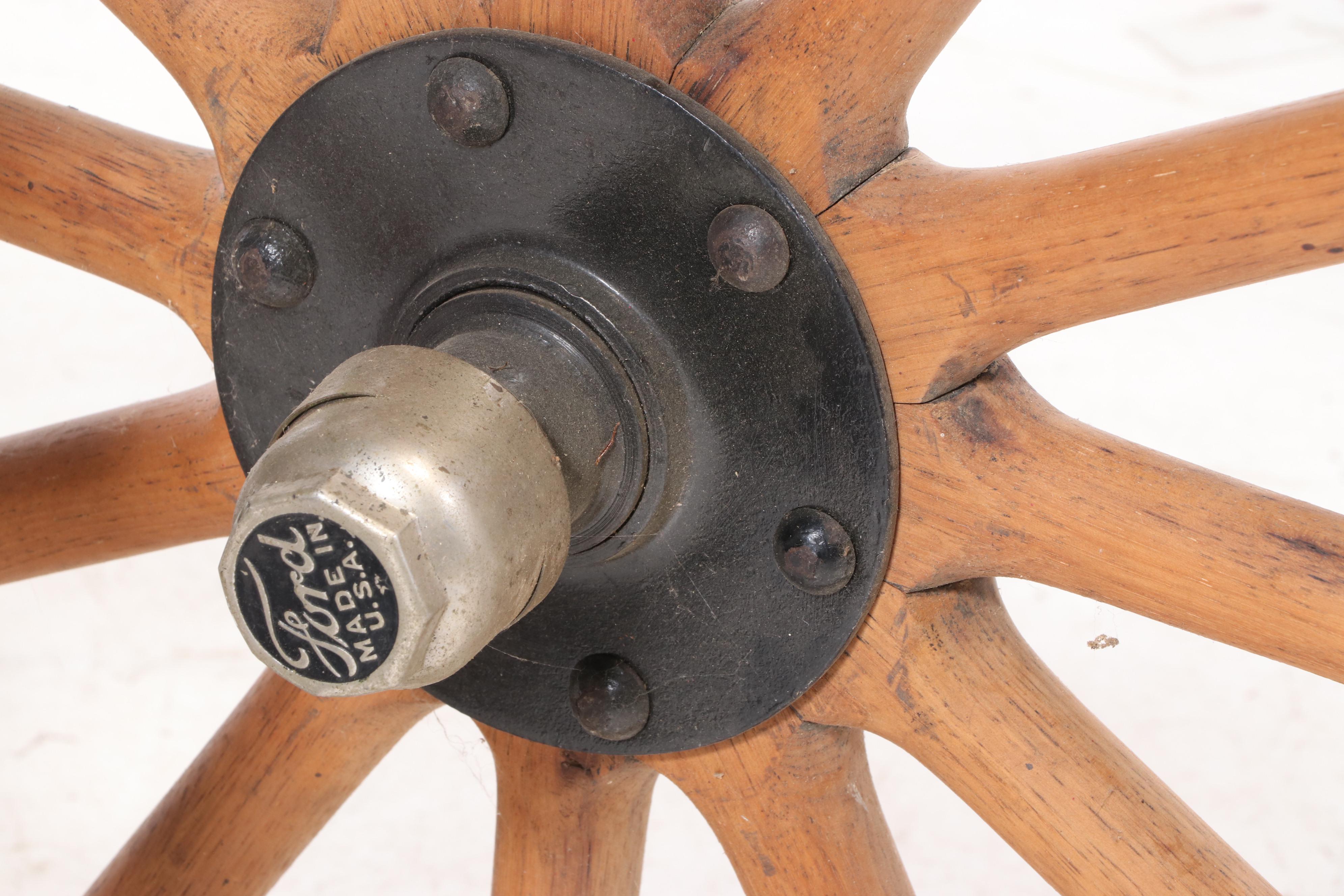Ford Model T Hickory Wood Spoke Wheels, Early 20th Century