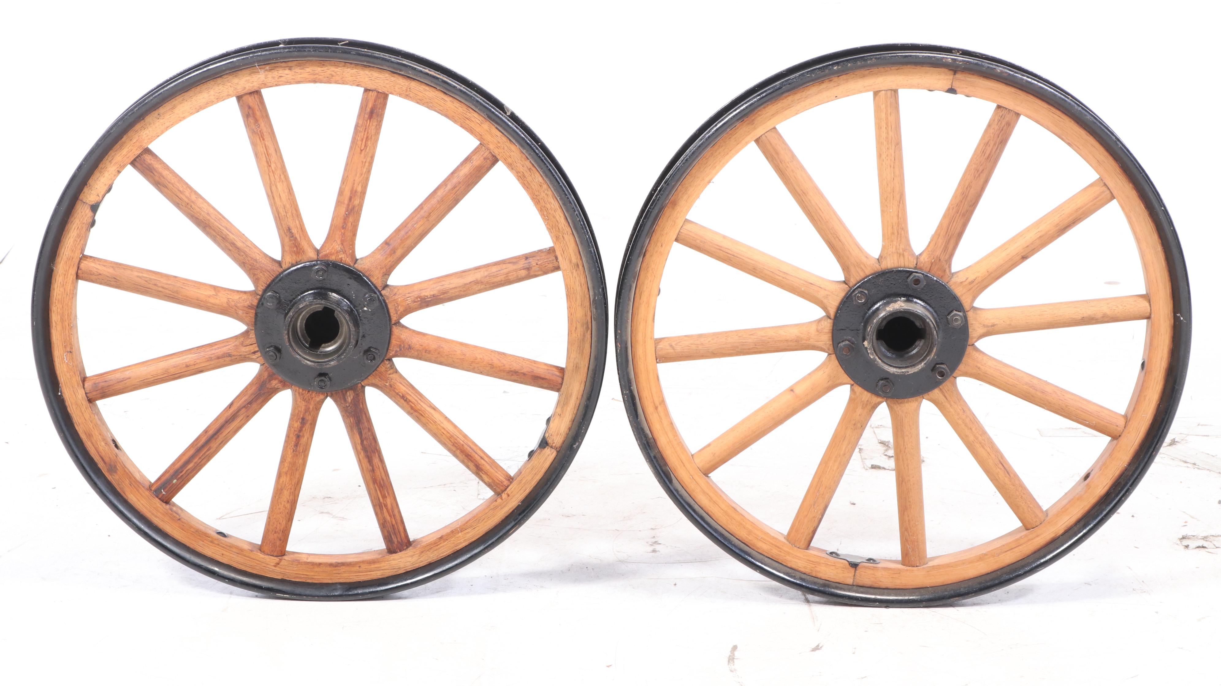 Ford Model T Hickory Wood Spoke Wheels, Early 20th Century
