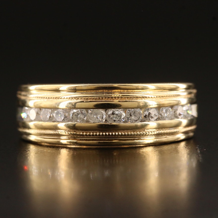 10K Channel Set Diamond Band