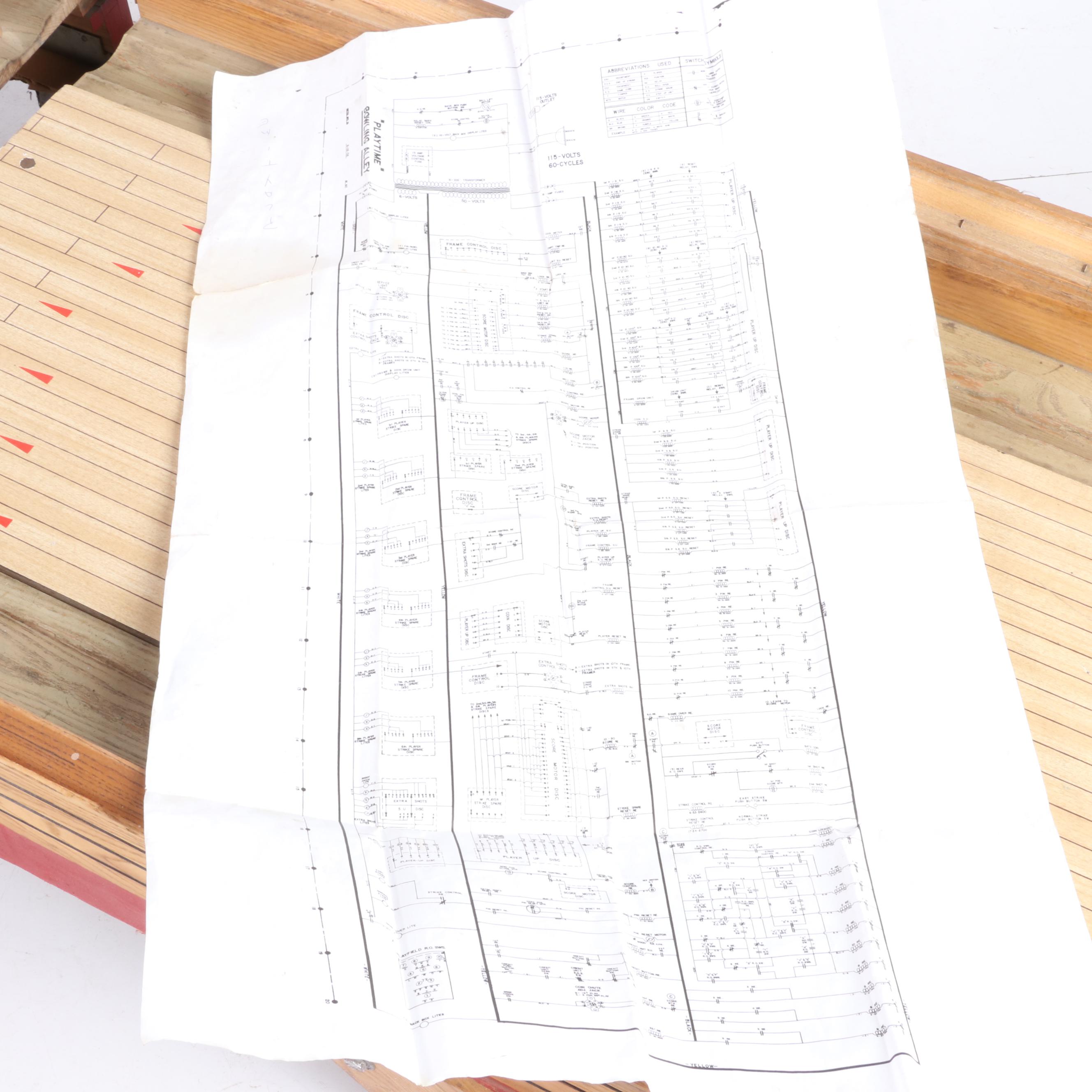 United Play Time Bowling Alley Arcade Game, Mid-20th Century