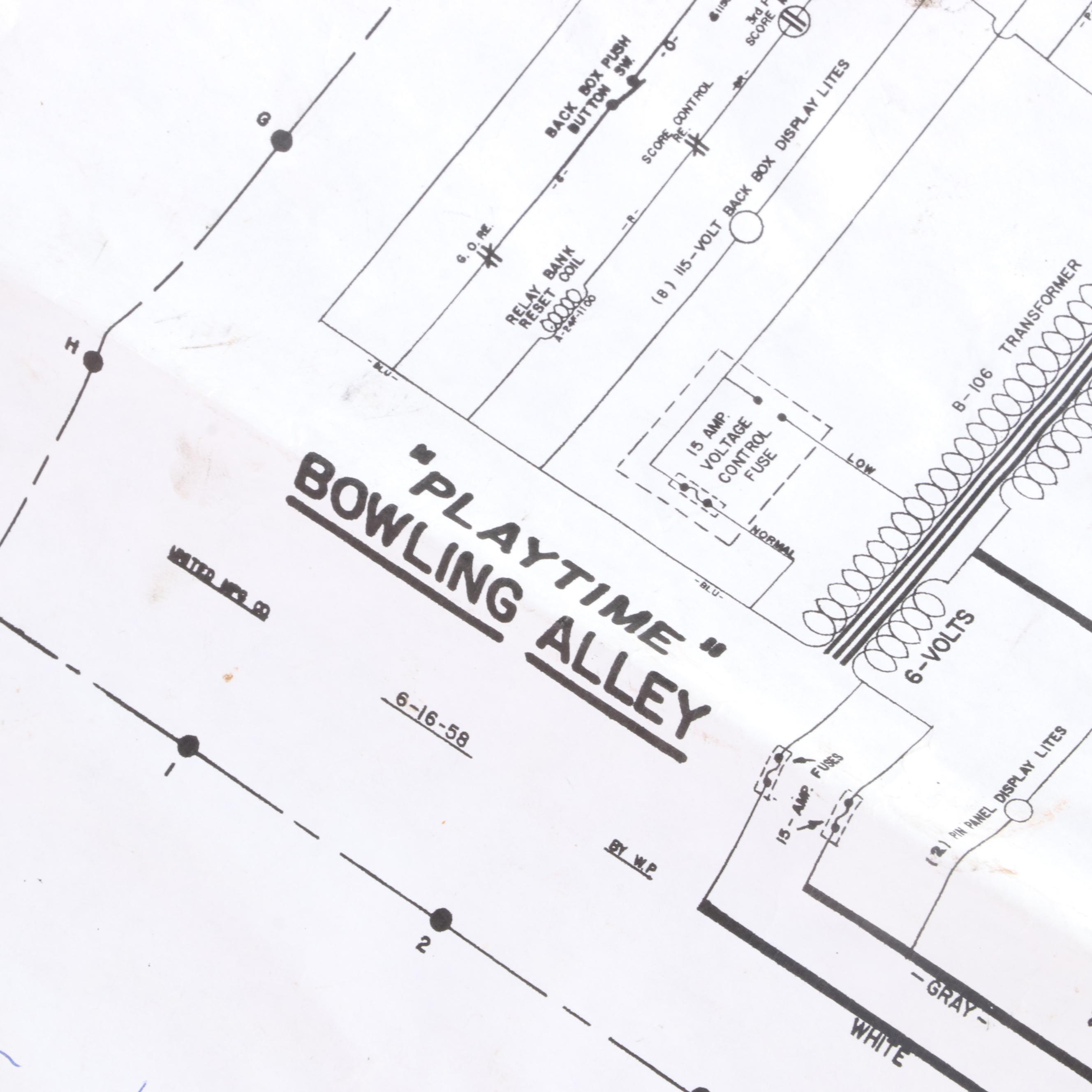 United Play Time Bowling Alley Arcade Game, Mid-20th Century