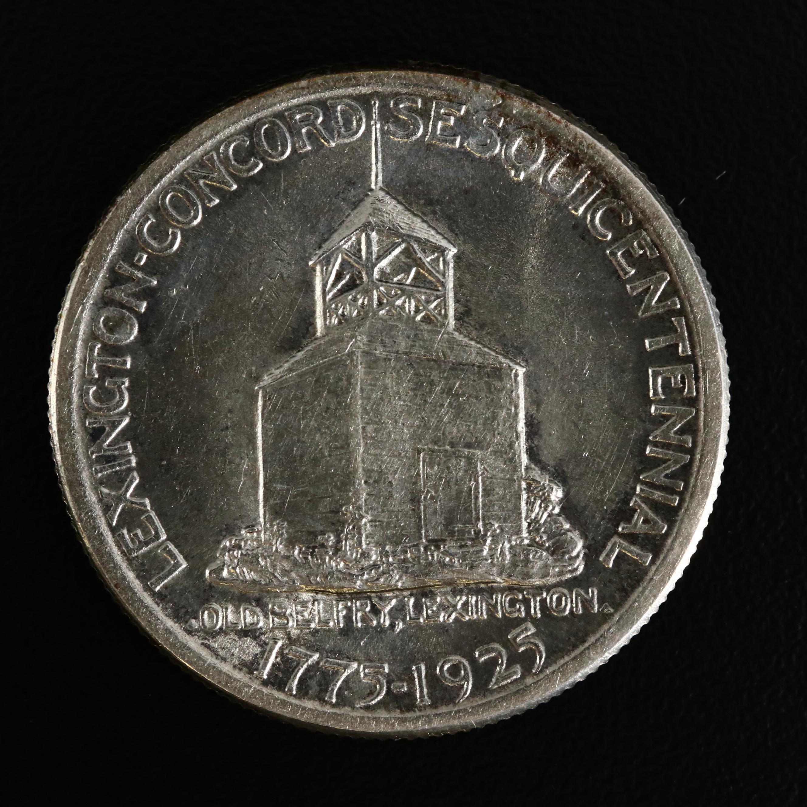 1925 Lexington Concord Sesquicentennial Commemorative Silver Half Dollar