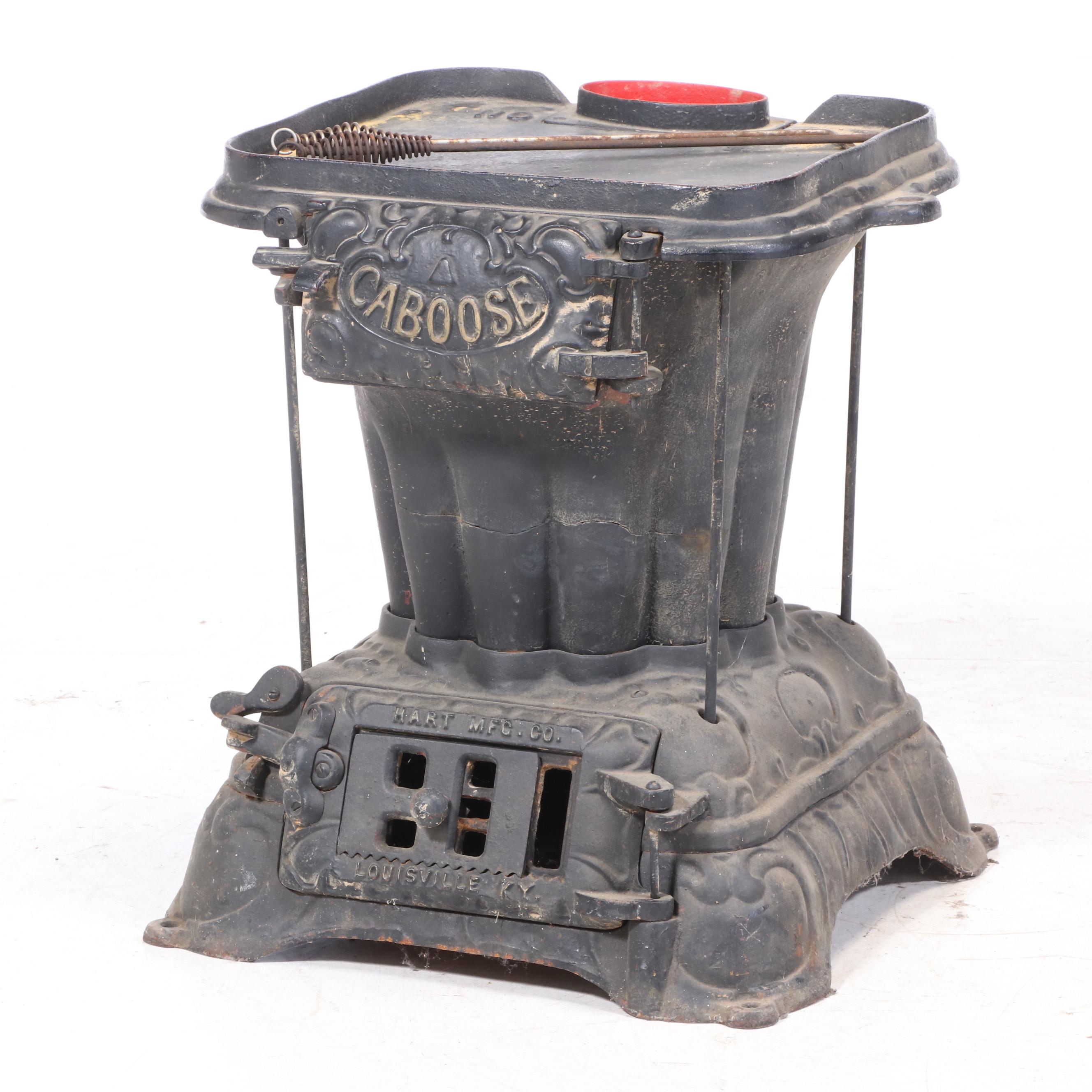 Caboose Railroad Wood/Coal Cast Iron Stove, Late 19th / Early 20th Century
