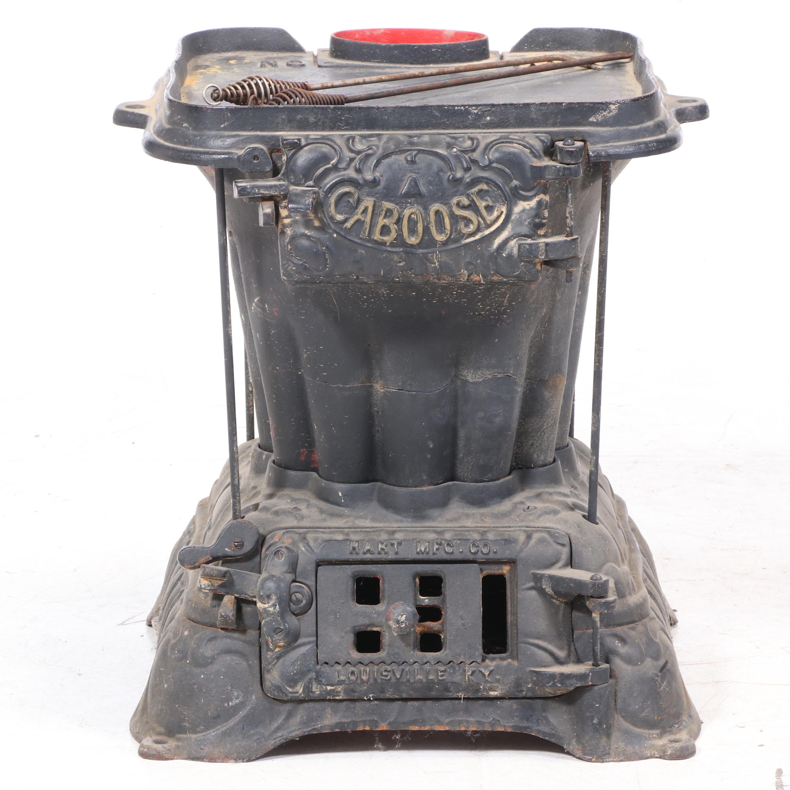 Caboose Railroad Wood/Coal Cast Iron Stove, Late 19th / Early 20th Century