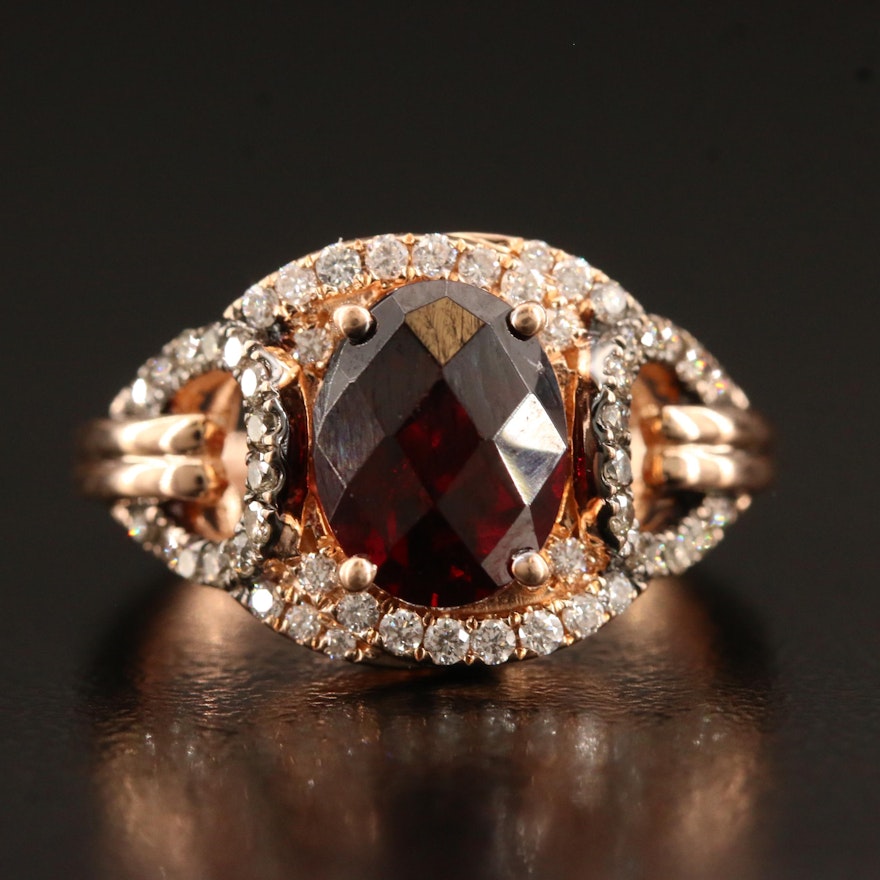 Le Vian 14K Garnet and Diamond Ring