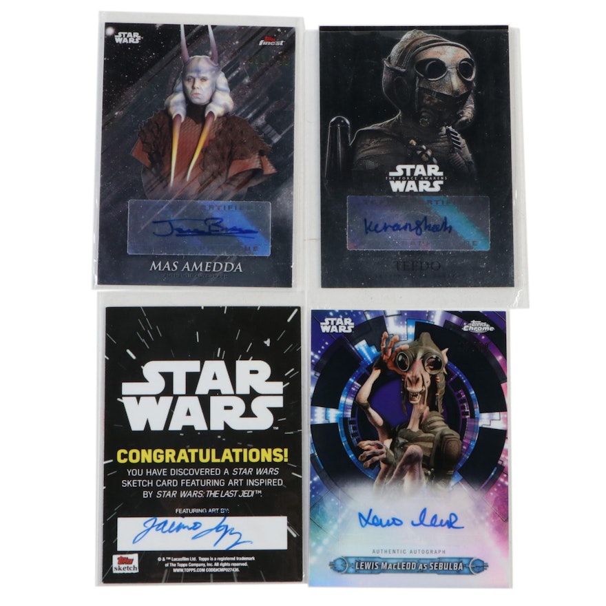 Autographed Star Wars Cards Including Jerome Blake, and Kiran Shah