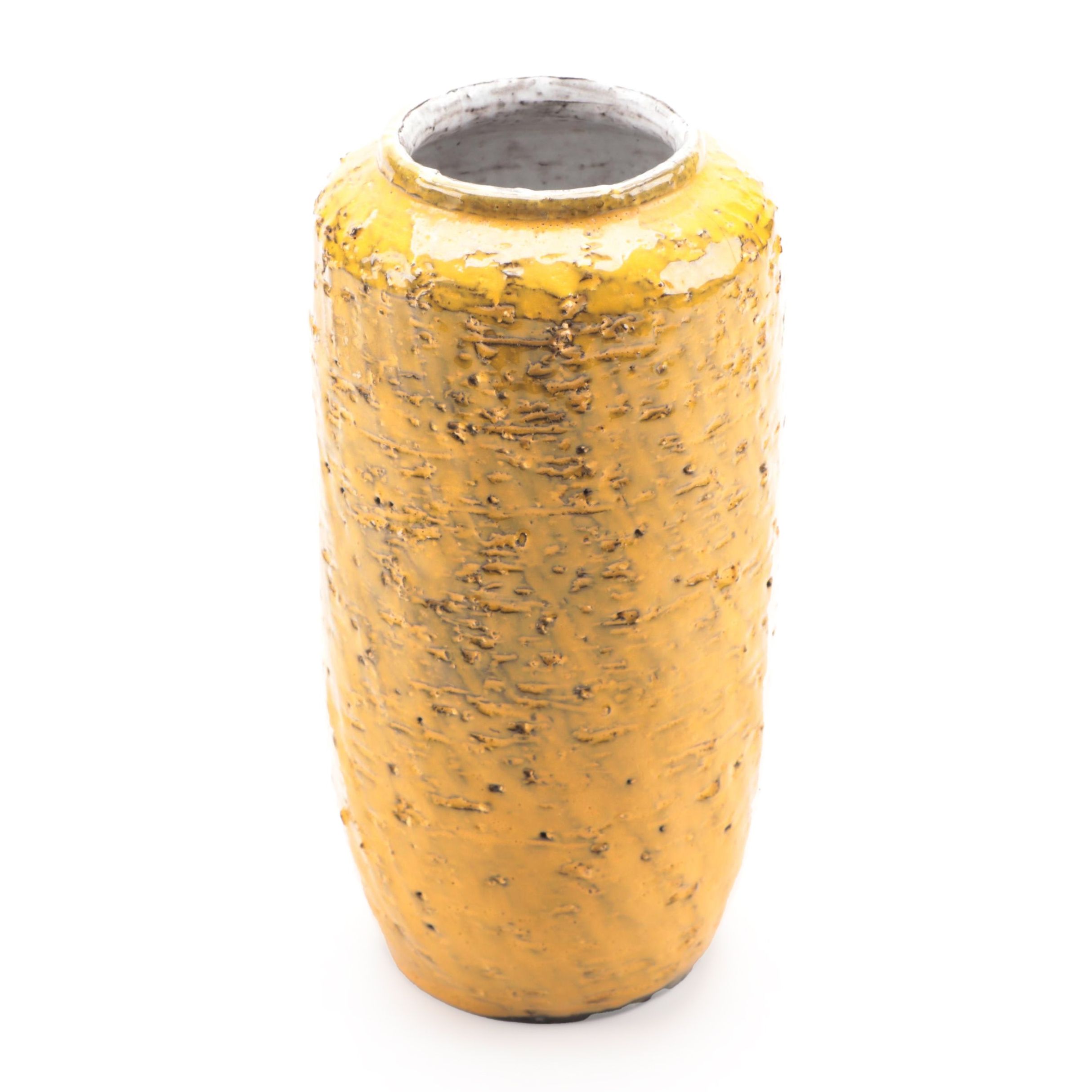 Mid Century Modern Ceramic "Birch Bark" Vase Everything But The House