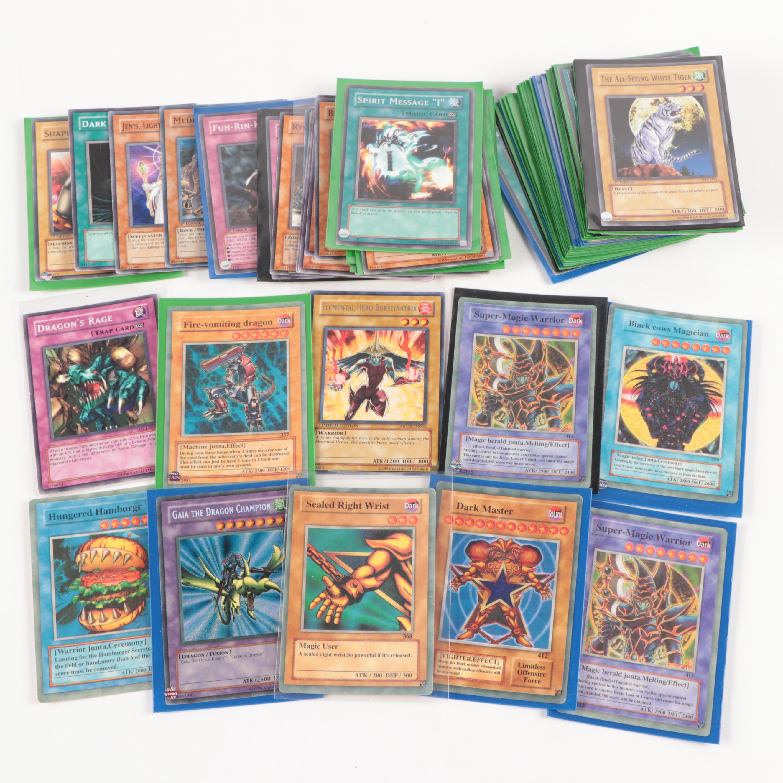 Yu-Gi-Oh! Cards, Including Holo "Sealed Right Wrist," and Others