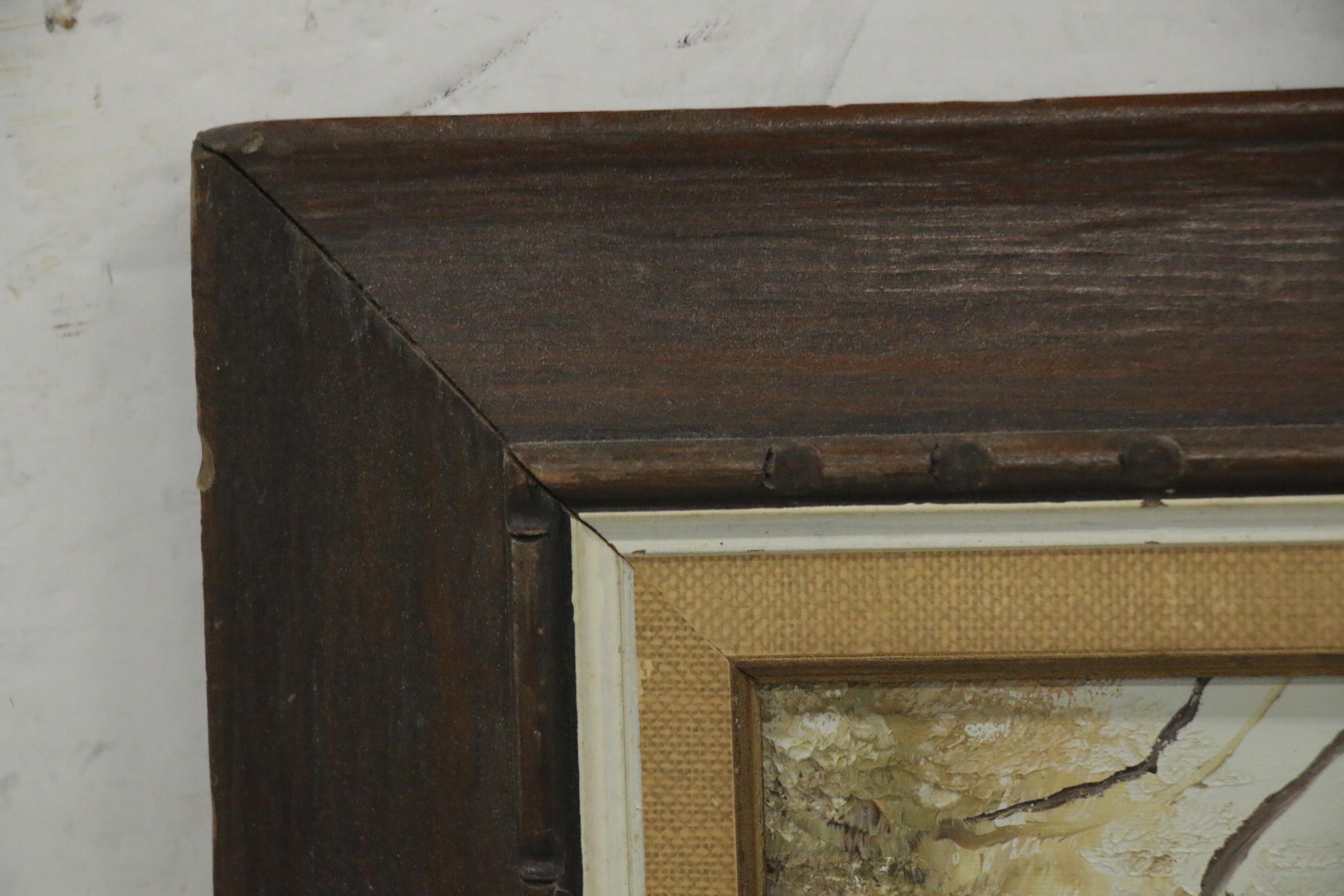 Marilyn Dwyer Oil Painting of Covered Bridge, Late 20th Century