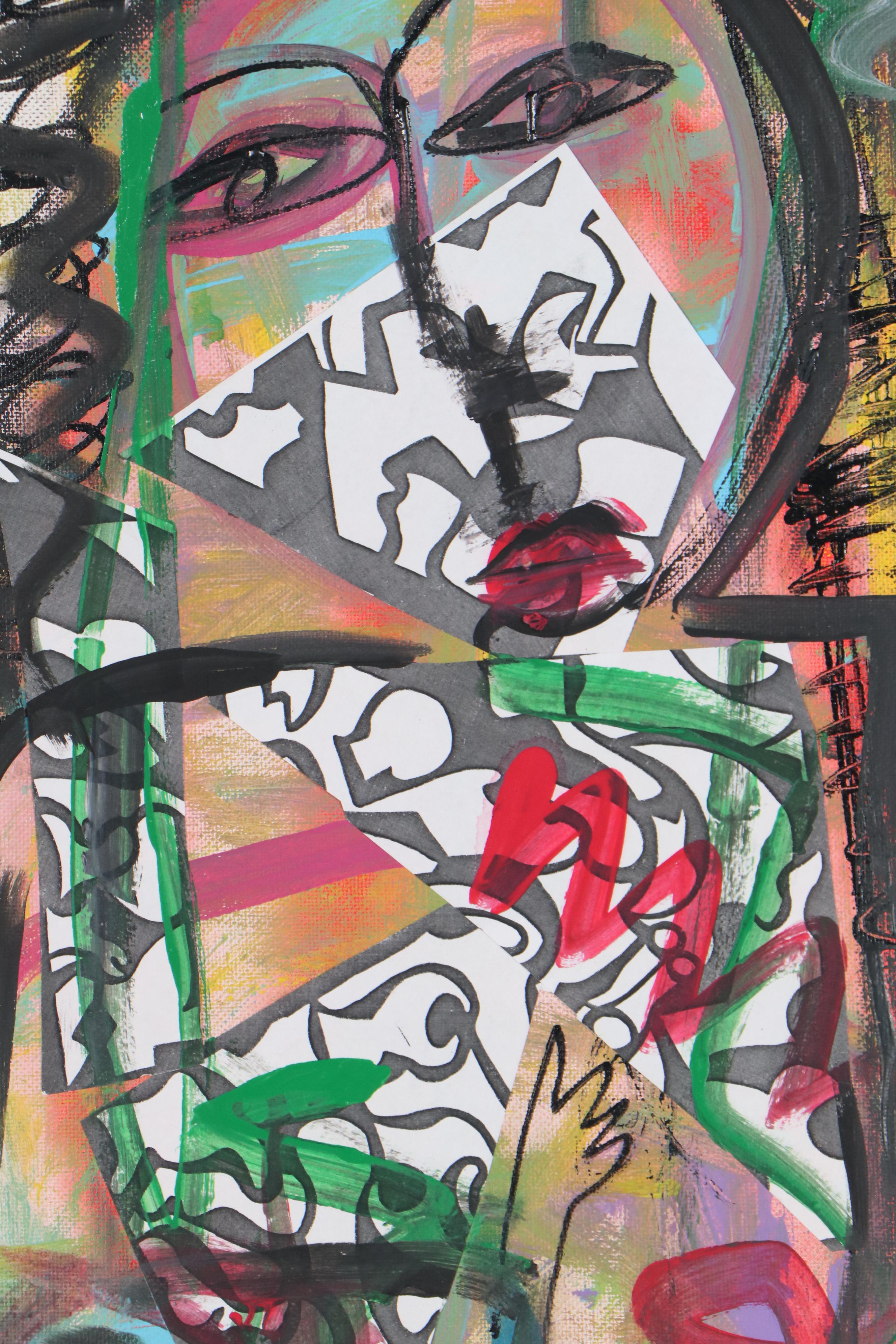 Patrice Varano Abstract Mixed Media Composition, 21st Century