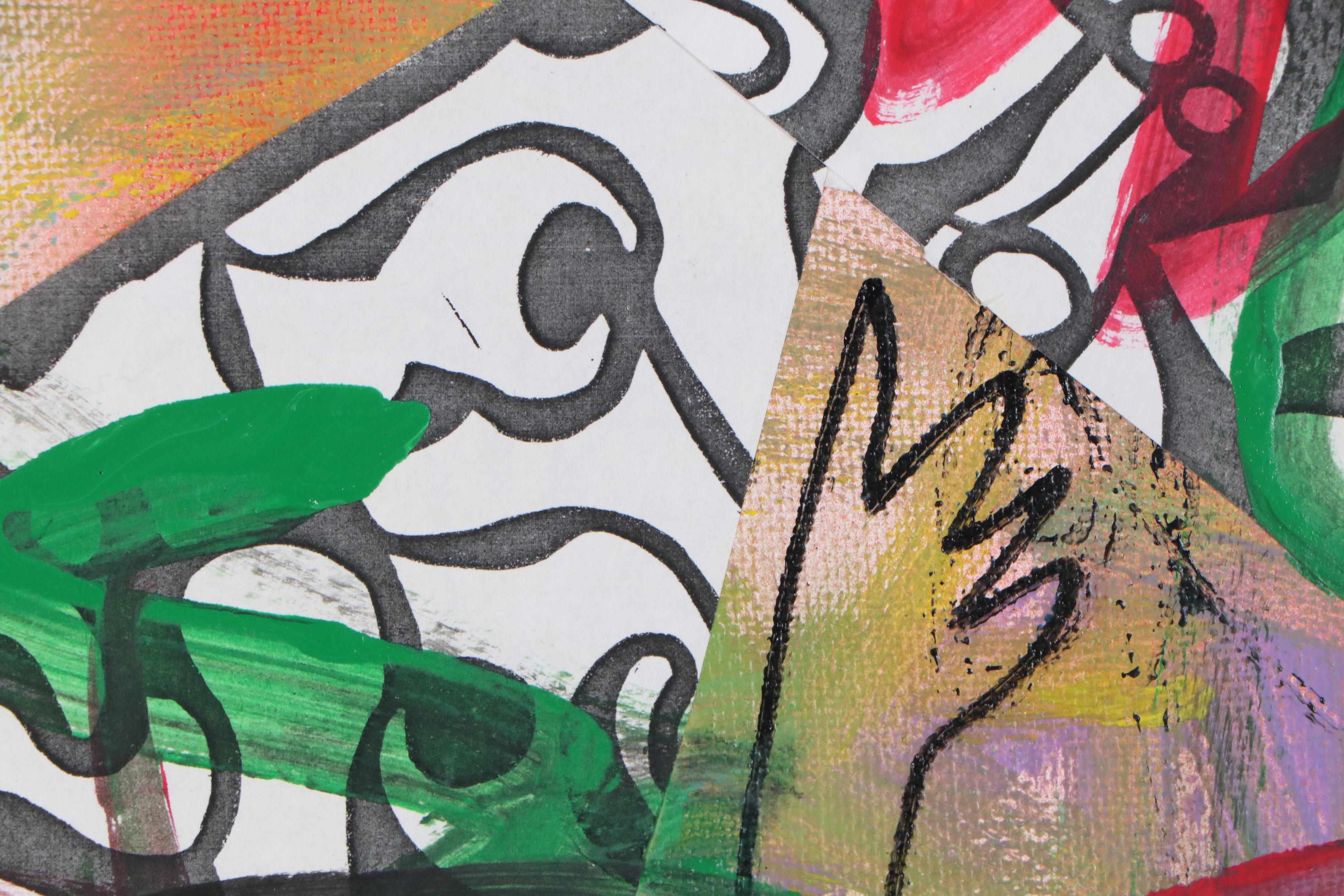 Patrice Varano Abstract Mixed Media Composition, 21st Century