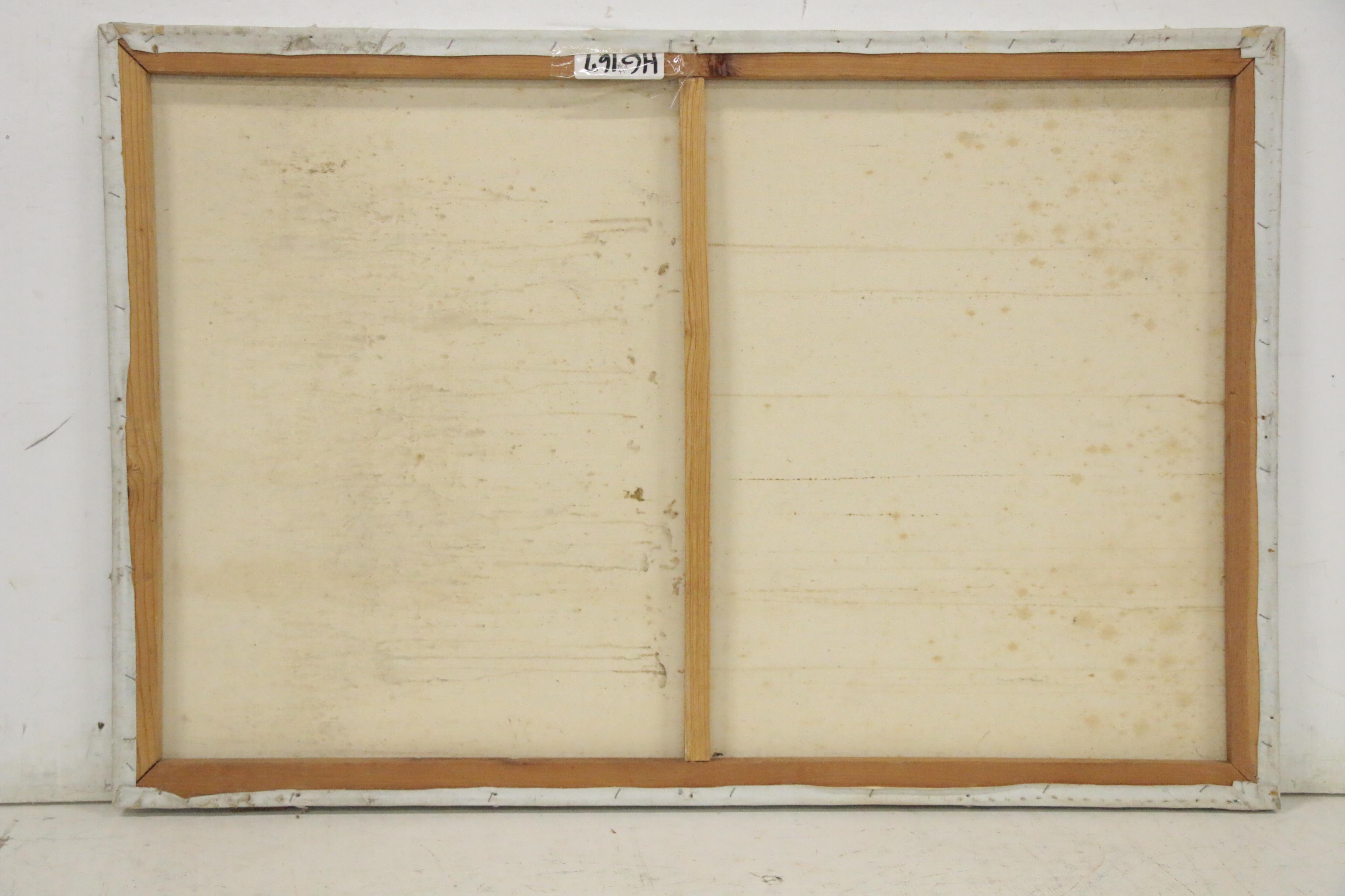 Bill Salamon Oil Painting of Abstract Hills, Late 20th Century