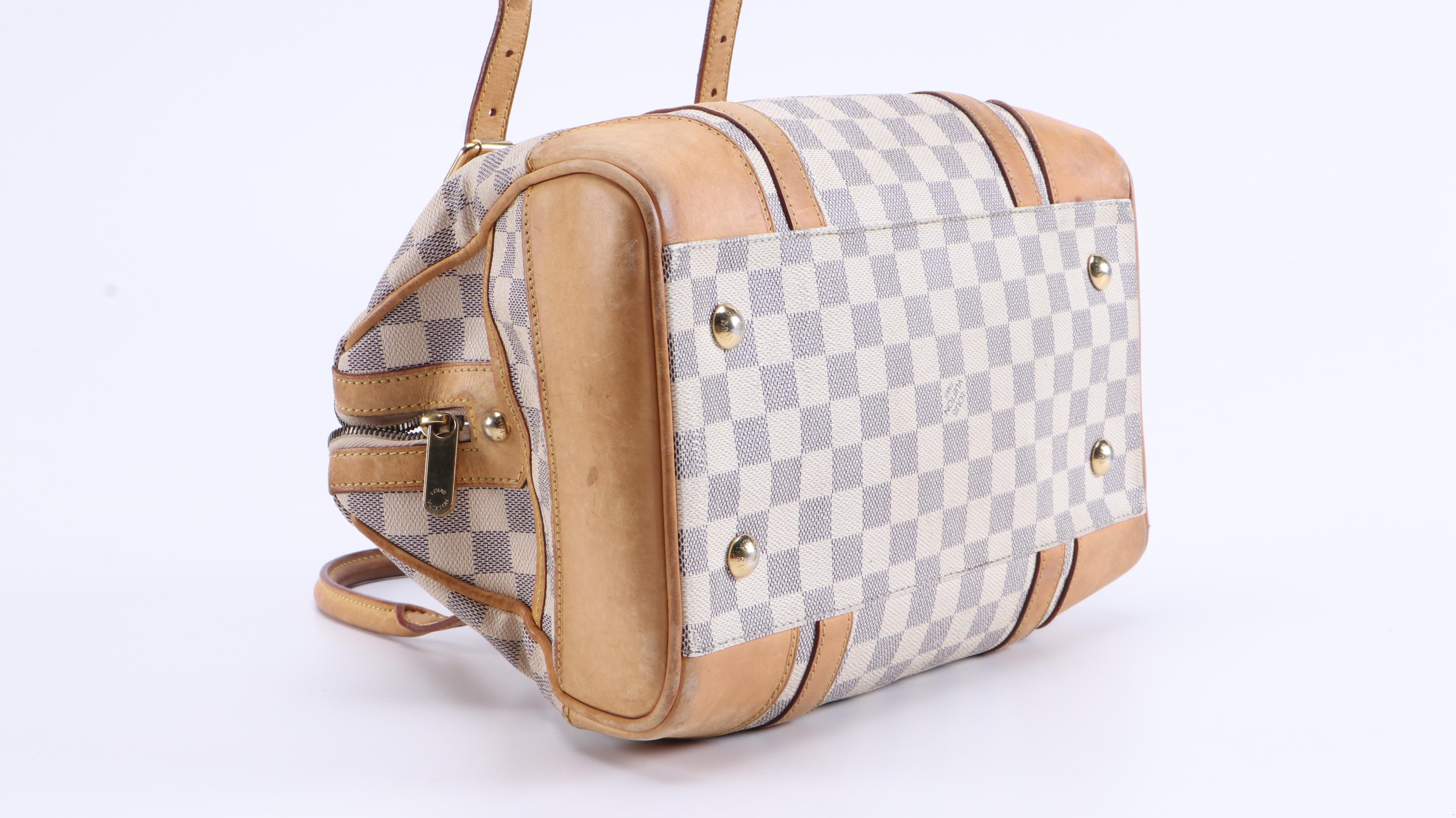 Louis Vuitton Berkeley Satchel in Damier Azur Coated Canvas and Leather
