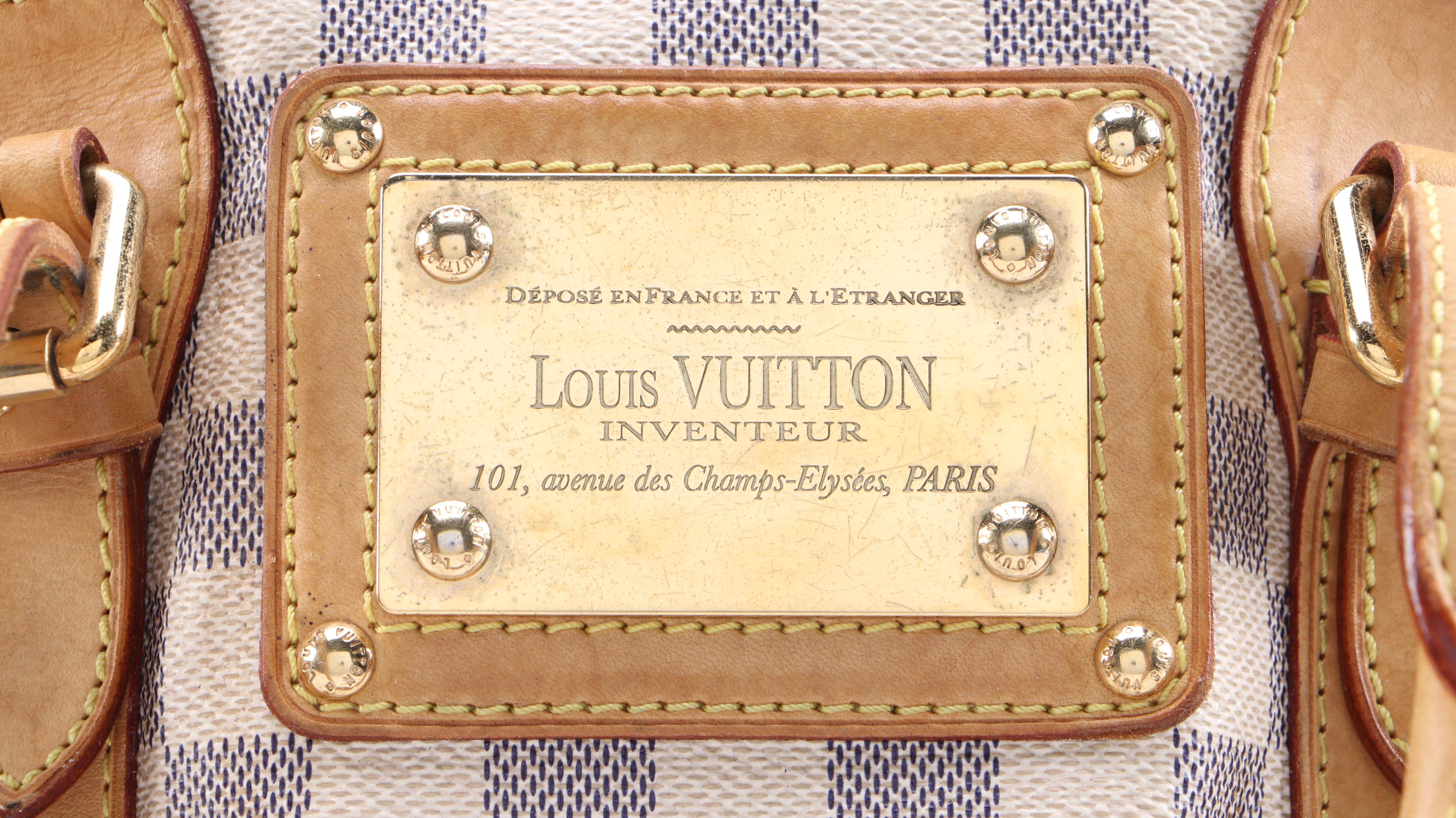 Louis Vuitton Berkeley Satchel in Damier Azur Coated Canvas and Leather