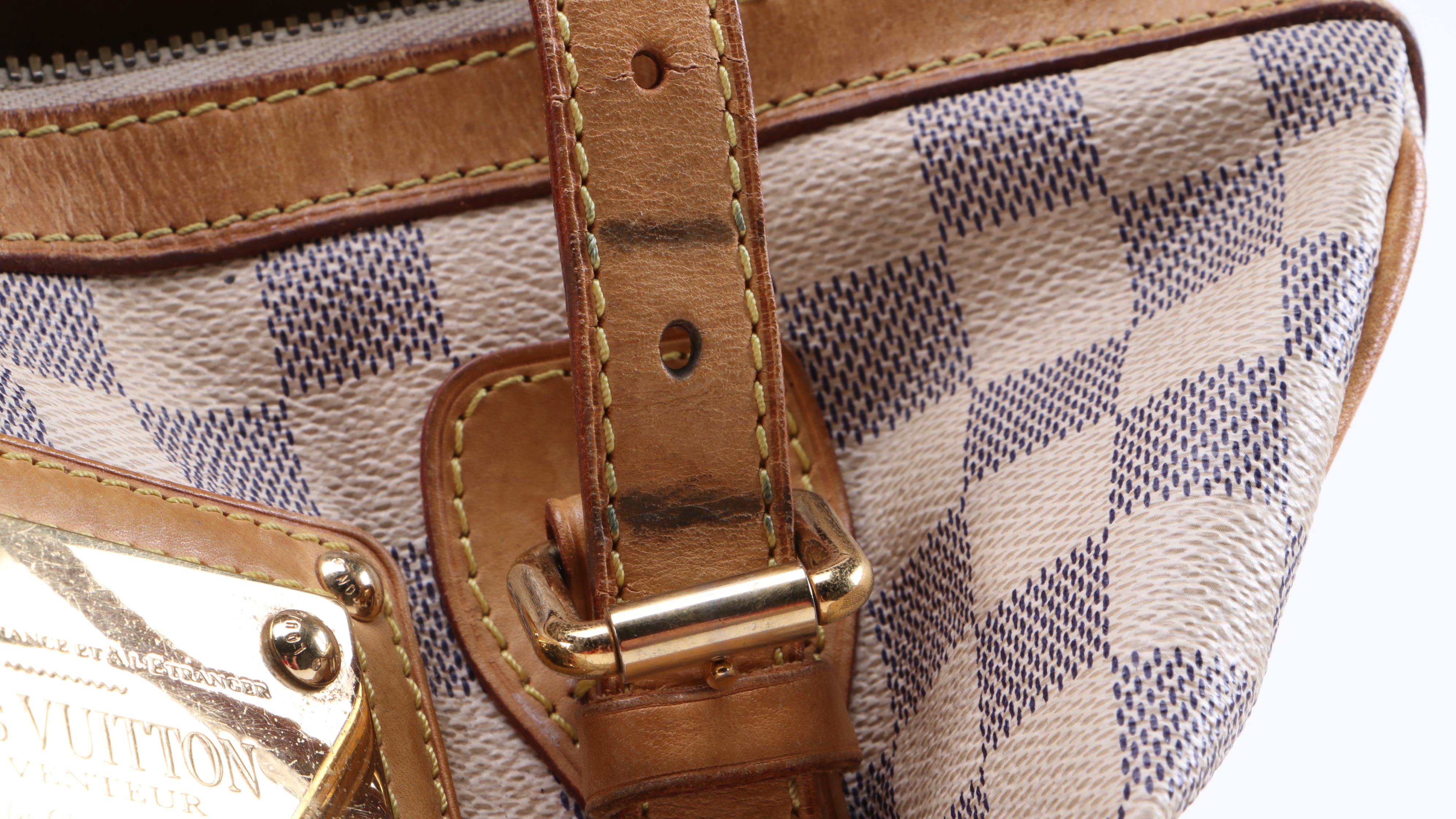 Louis Vuitton Berkeley Satchel in Damier Azur Coated Canvas and Leather